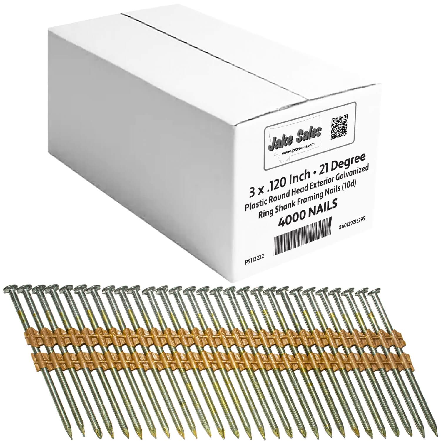 21 Degree Collated Nails - Vinyl coated framing nails in Smooth Shank and Ring Shank Galvanized. - Image 9