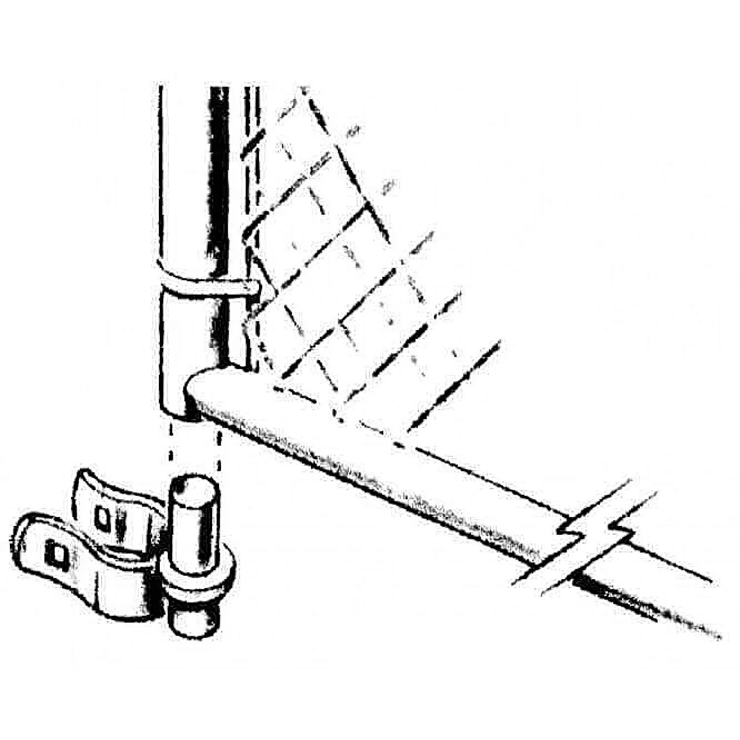 1-3/8" KENNEL HINGE: Chain Link Kennel Gate Hinge - Kennel Gate Hardware. - Image 6