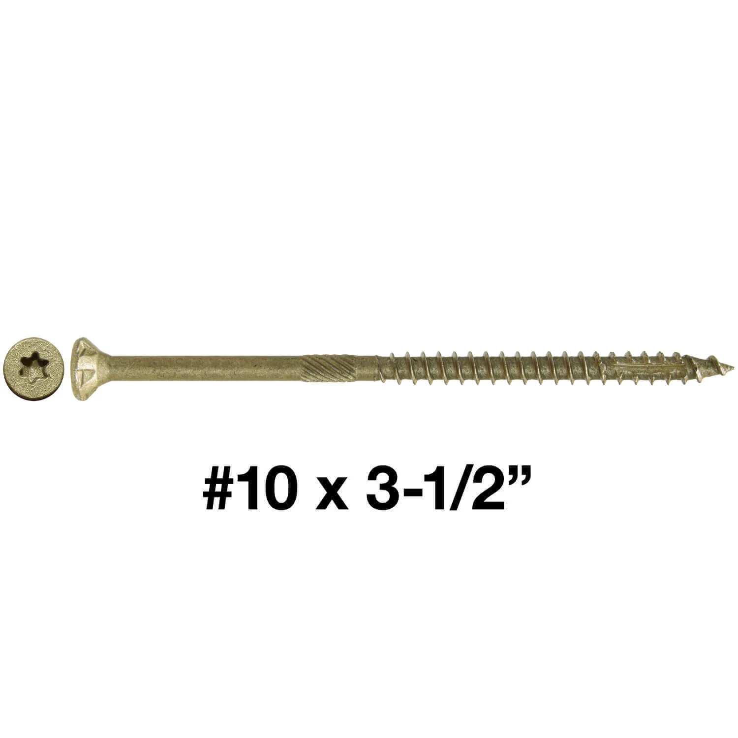 #10 x 2" - 6" Bronze Exterior Coated Wood Screw Torx/Star Drive Head - Multipurpose Exterior Coated Torx/Star Drive Wood Screws - Image 193
