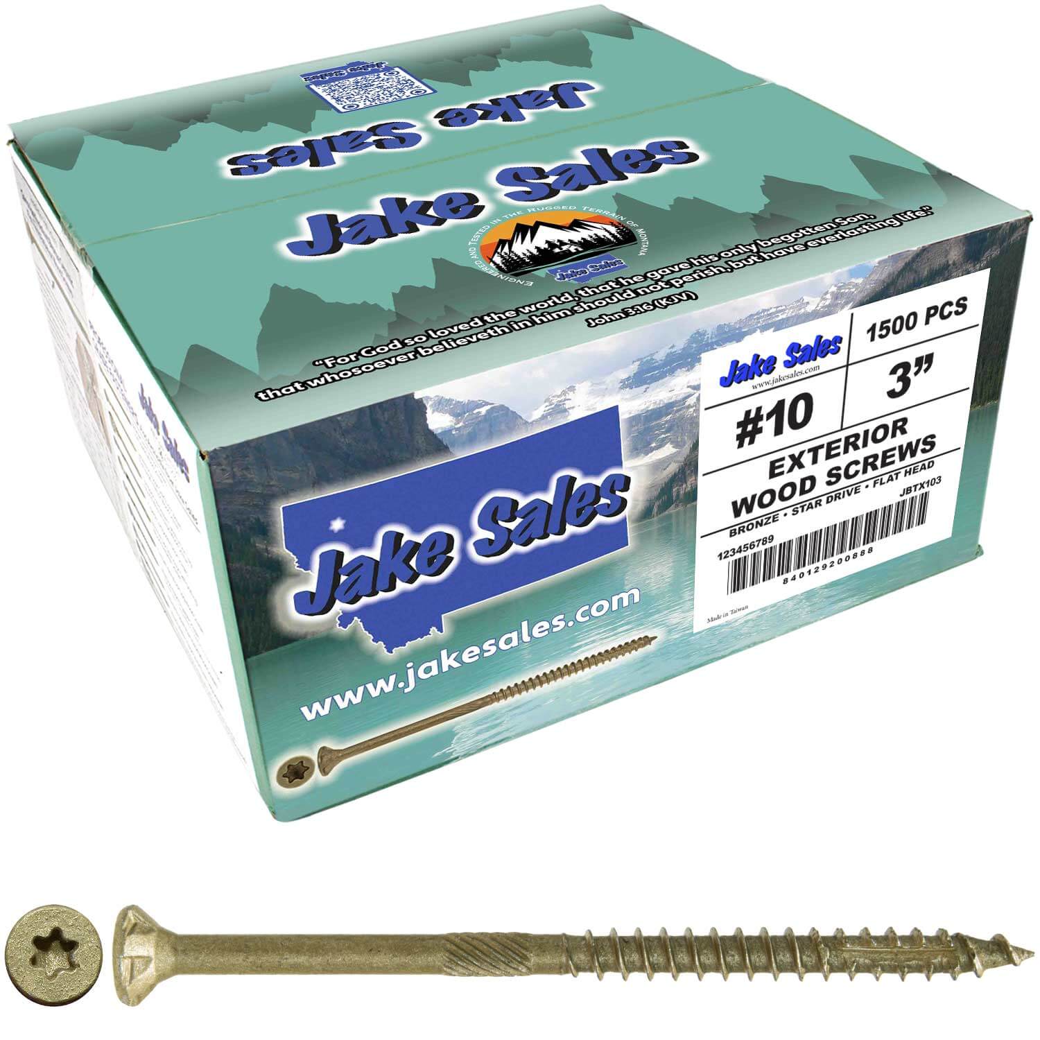 #10 x 2" - 6" Bronze Exterior Coated Wood Screw Torx/Star Drive Head - Multipurpose Exterior Coated Torx/Star Drive Wood Screws - Image 69