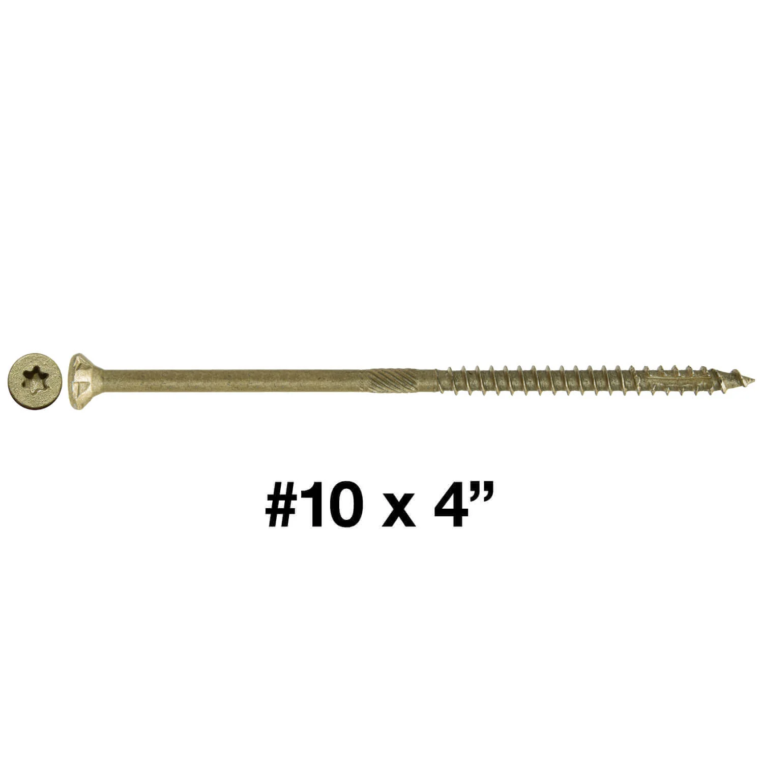 #10 x 2" - 6" Bronze Exterior Coated Wood Screw Torx/Star Drive Head - Multipurpose Exterior Coated Torx/Star Drive Wood Screws - Image 76