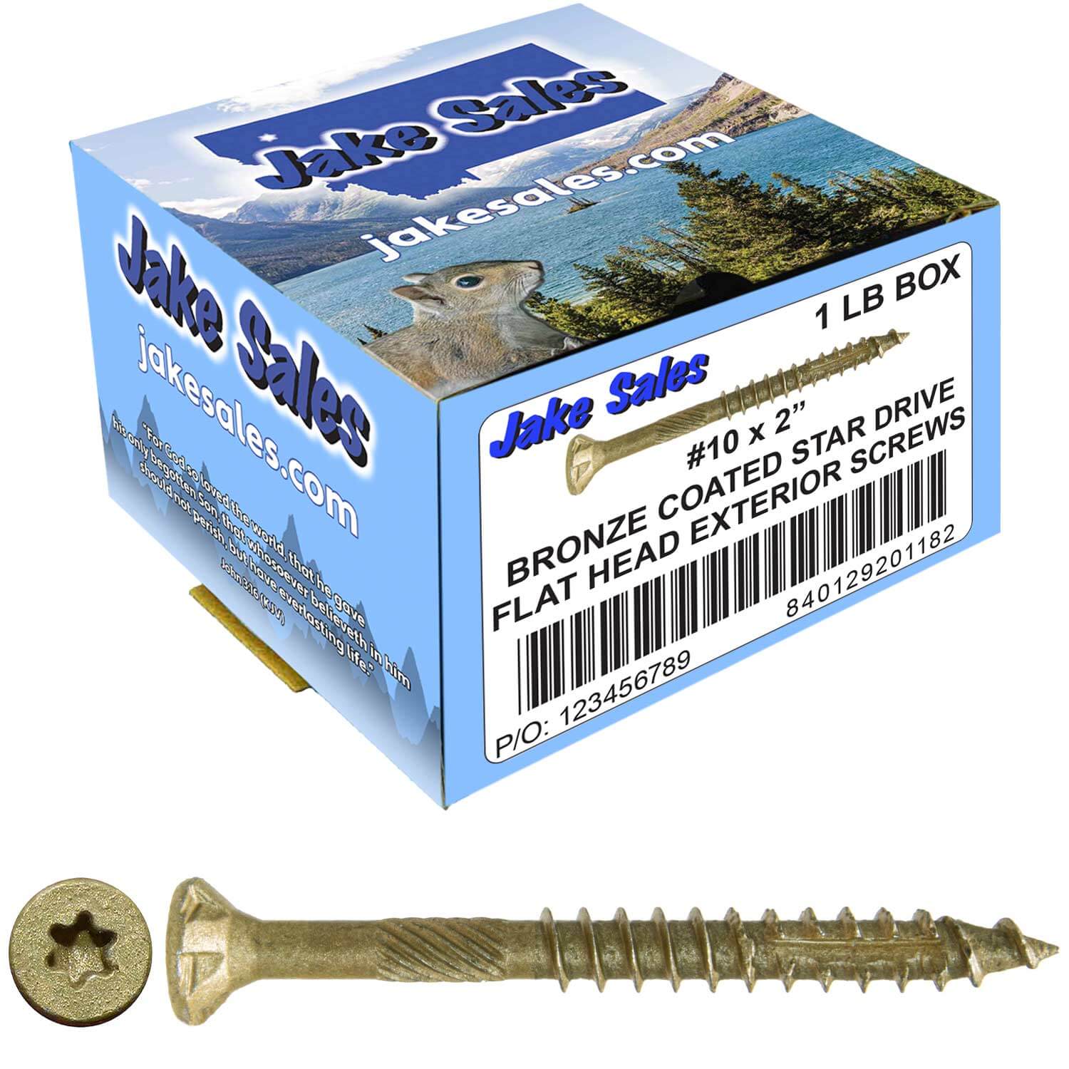 #10 x 2" - 6" Bronze Exterior Coated Wood Screw Torx/Star Drive Head - Multipurpose Exterior Coated Torx/Star Drive Wood Screws - Image 94