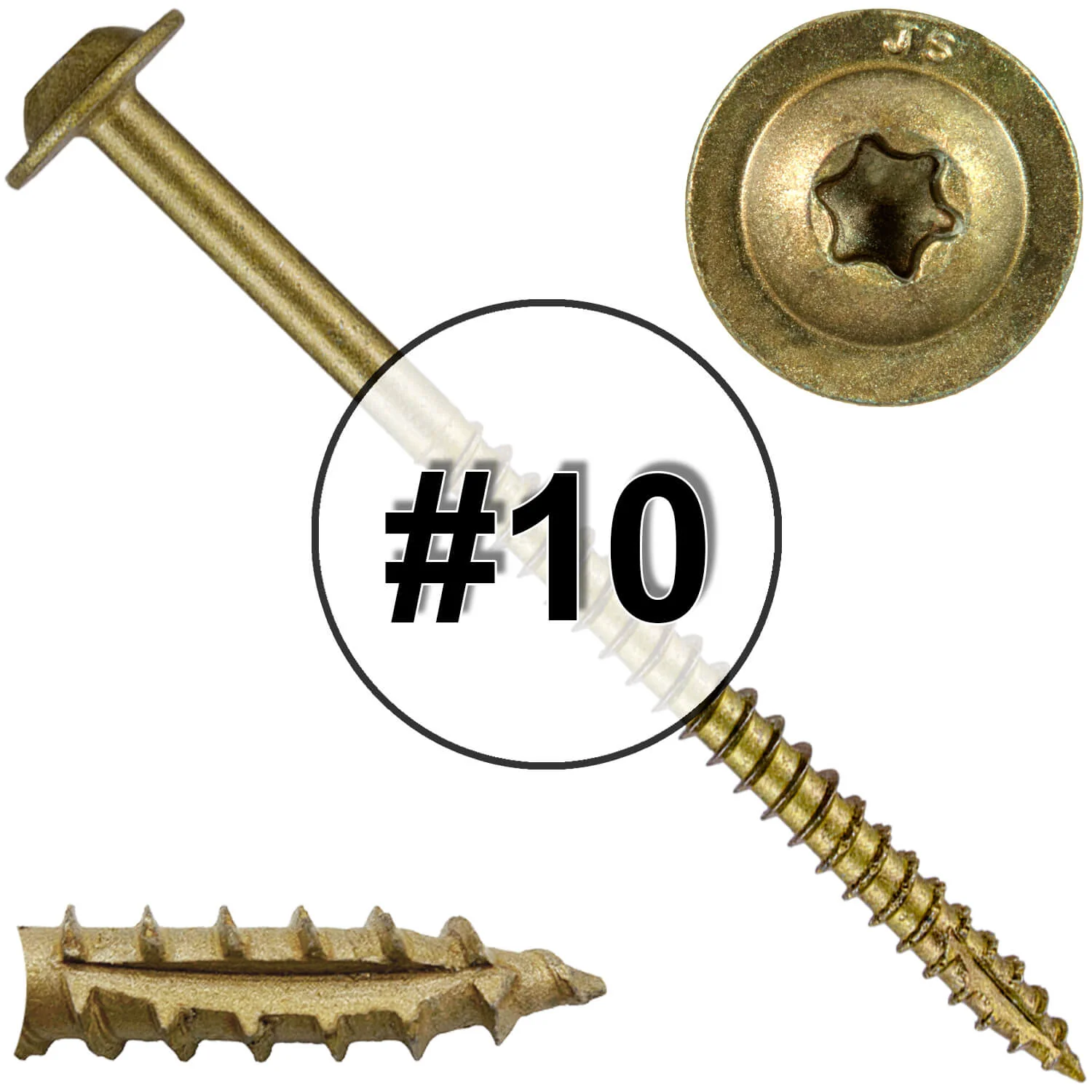 #10 Round Washer (Modified Truss) Head Screw Torx/Star Drive Head Wood Screw, Multipurpose Wood Screws for Construction, Cabinets and Furniture. - Image 44