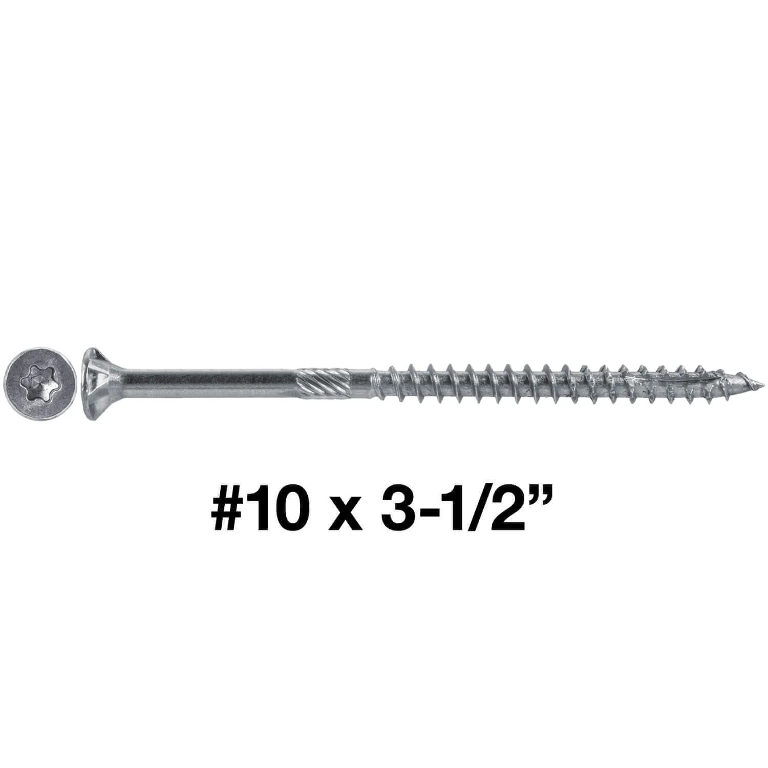 #10 Silver Star Stainless Steel Wood Screw Torx/Star Drive Head - 300 Series Stainless Steel Torx/Star Drive Wood Screws - Image 32