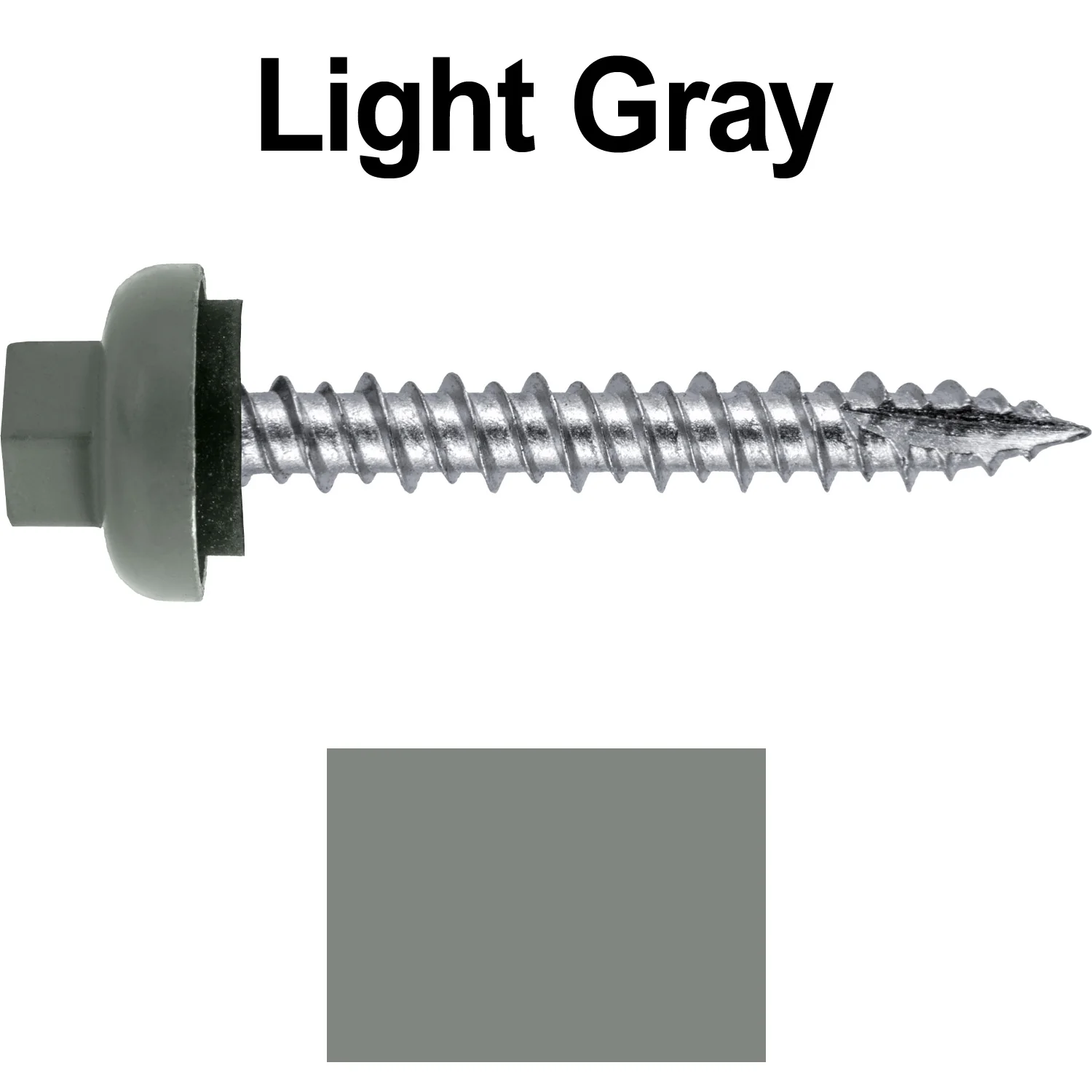 10 X 1-1/2" HI-LO Zinc Aluminum Cap Metal Roofing Screws - Hex Washer Head - Self starting/self tapping - EPDM washer. Colored head. - Image 101