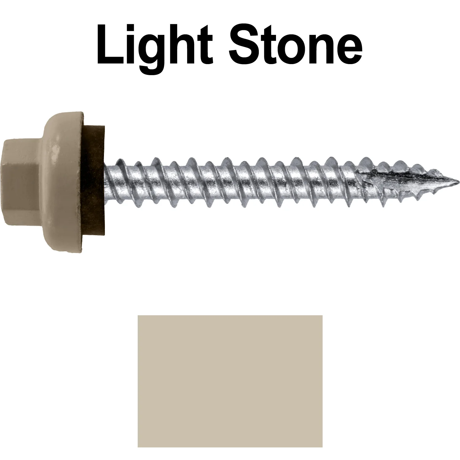 10 X 1-1/2" HI-LO Zinc Aluminum Cap Metal Roofing Screws - Hex Washer Head - Self starting/self tapping - EPDM washer. Colored head. - Image 103