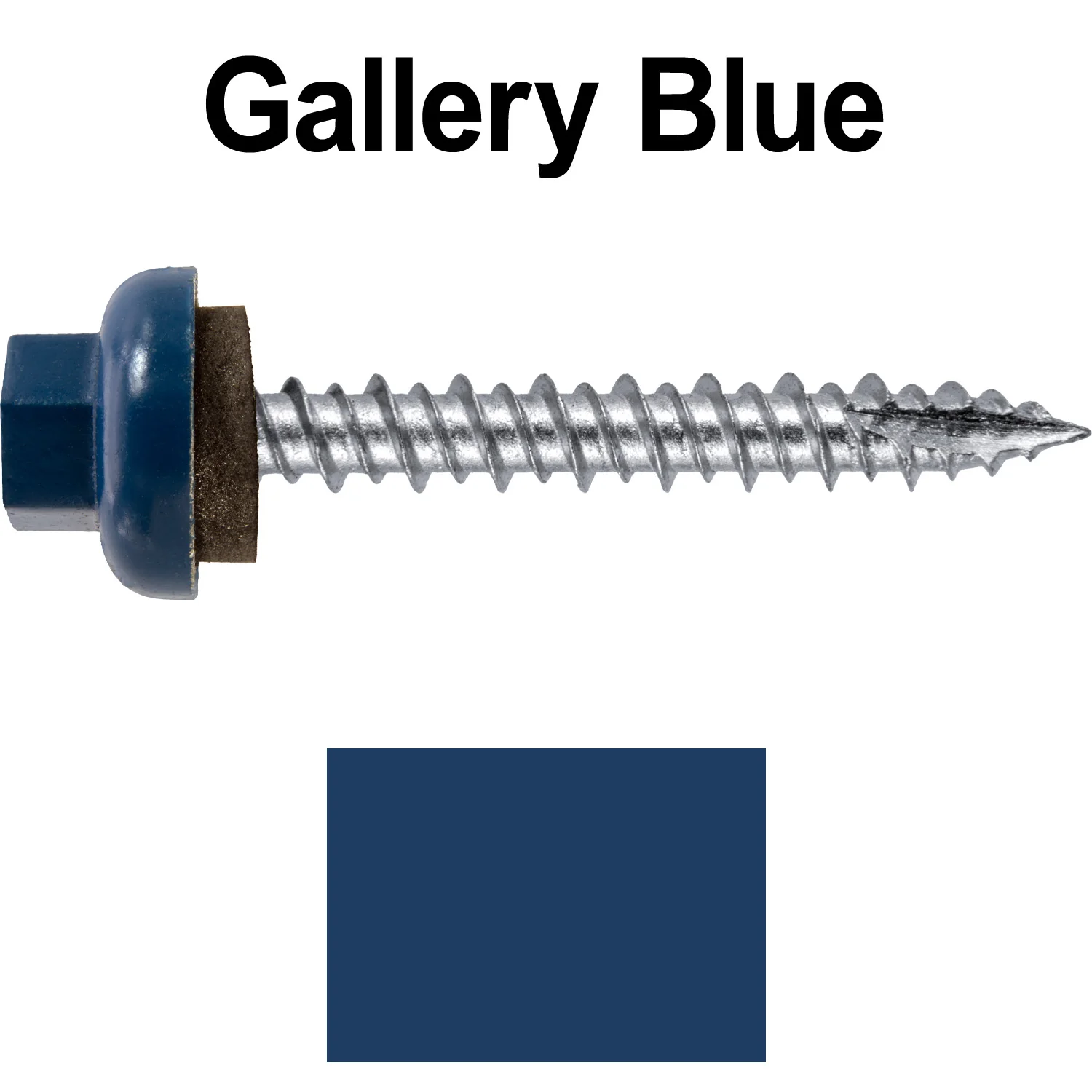 10 X 1-1/2" HI-LO Zinc Aluminum Cap Metal Roofing Screws - Hex Washer Head - Self starting/self tapping - EPDM washer. Colored head. - Image 26