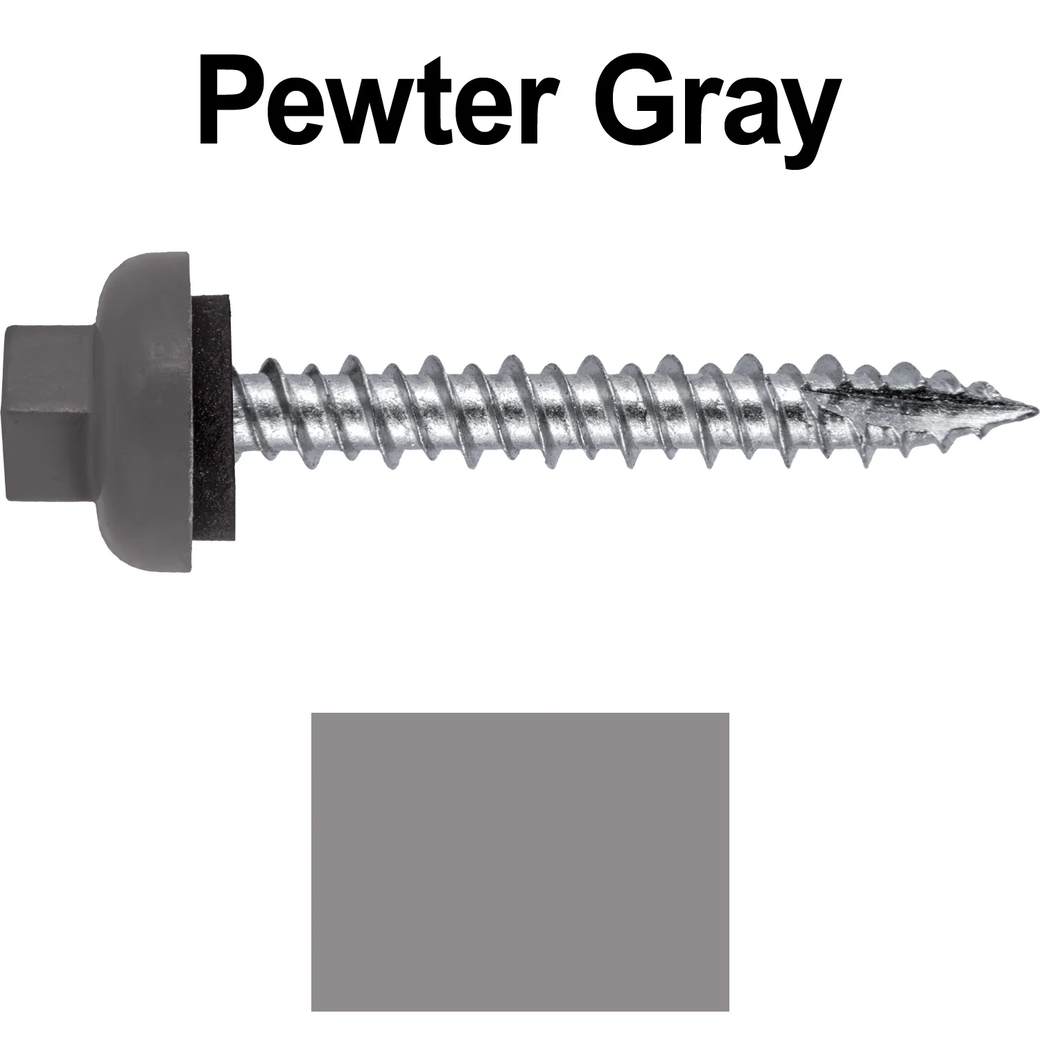 10 X 1-1/2" HI-LO Zinc Aluminum Cap Metal Roofing Screws - Hex Washer Head - Self starting/self tapping - EPDM washer. Colored head. - Image 39