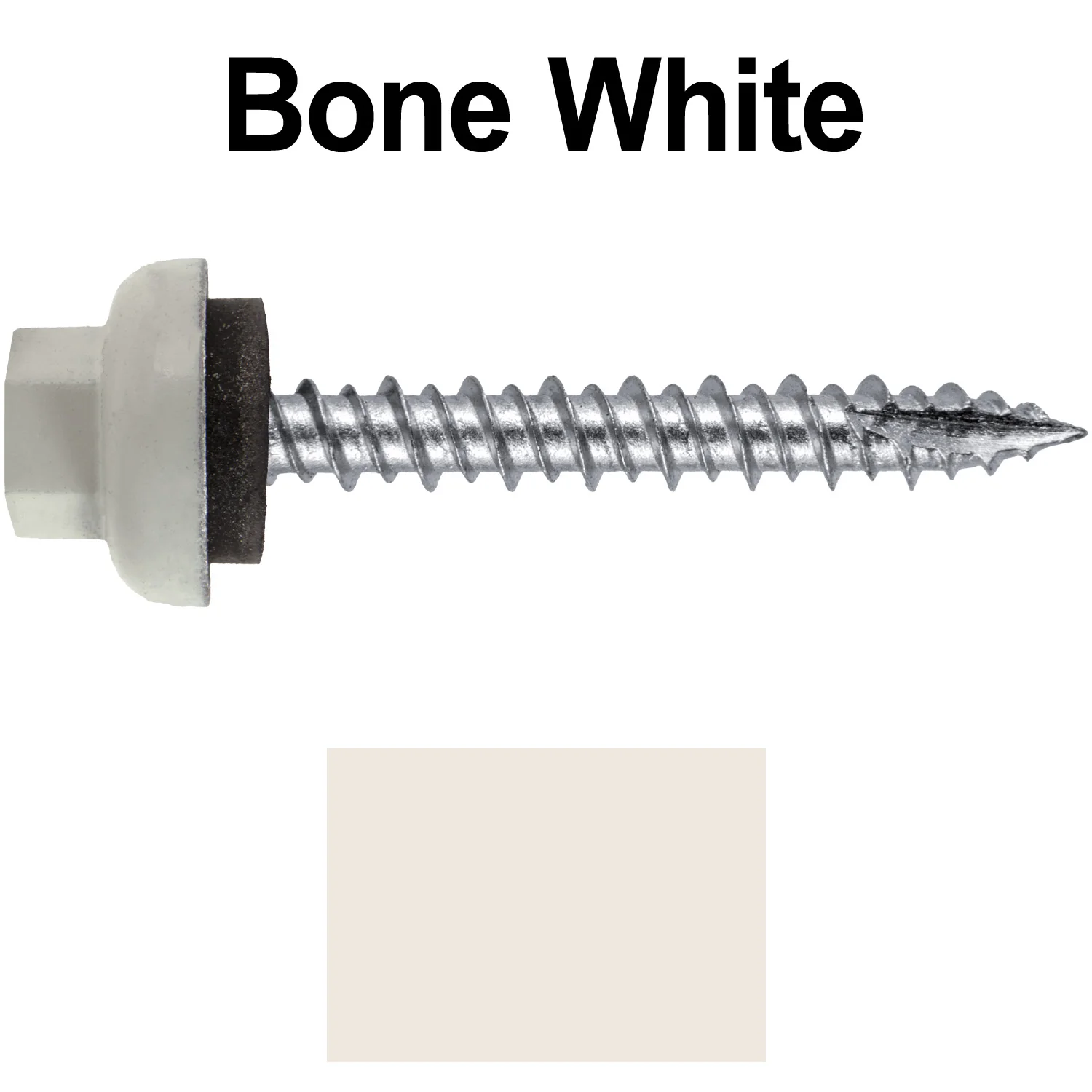 10 X 1-1/2" HI-LO Zinc Aluminum Cap Metal Roofing Screws - Hex Washer Head - Self starting/self tapping - EPDM washer. Colored head. - Image 56