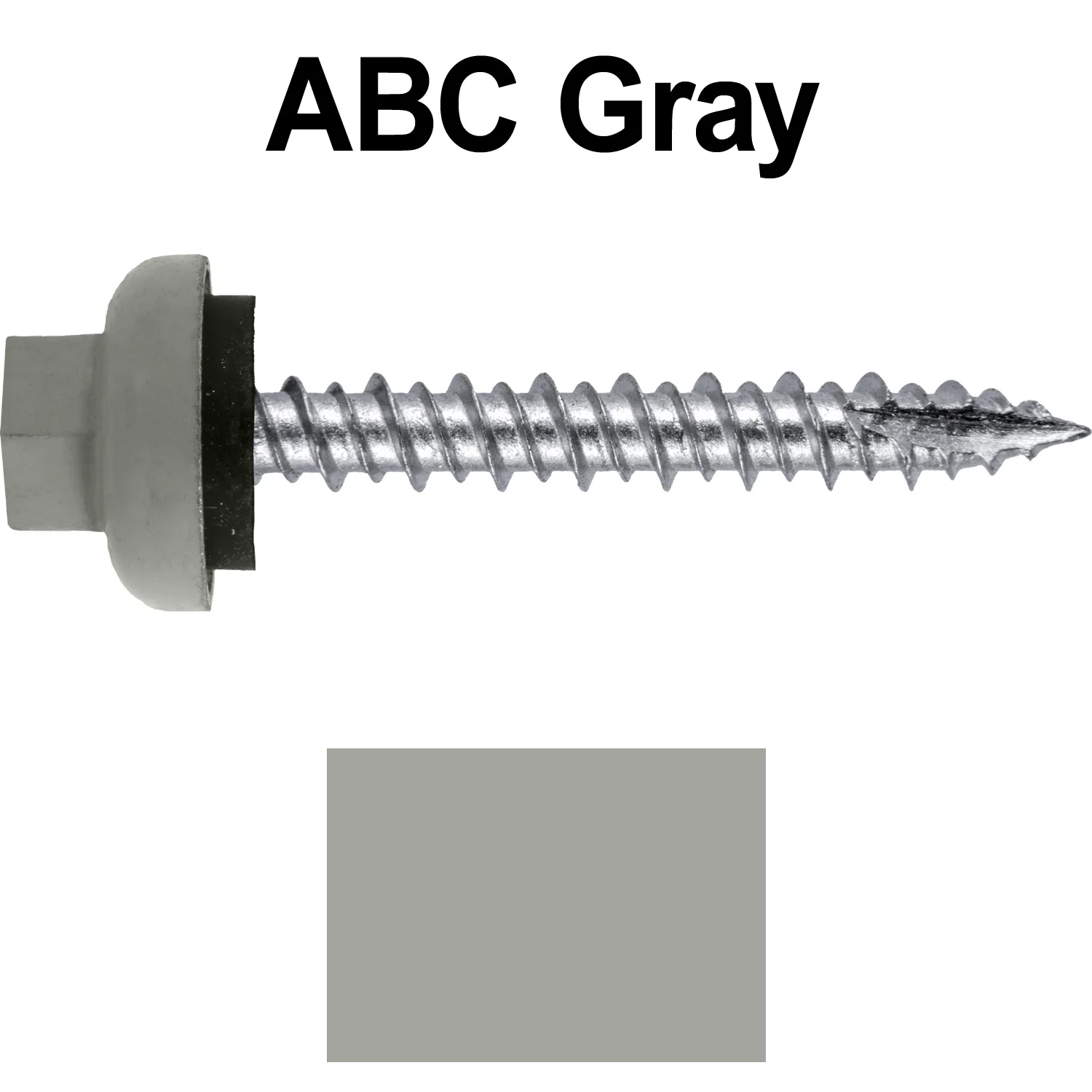 10 X 1-1/2" HI-LO Zinc Aluminum Cap Metal Roofing Screws - Hex Washer Head - Self starting/self tapping - EPDM washer. Colored head. - Image 6