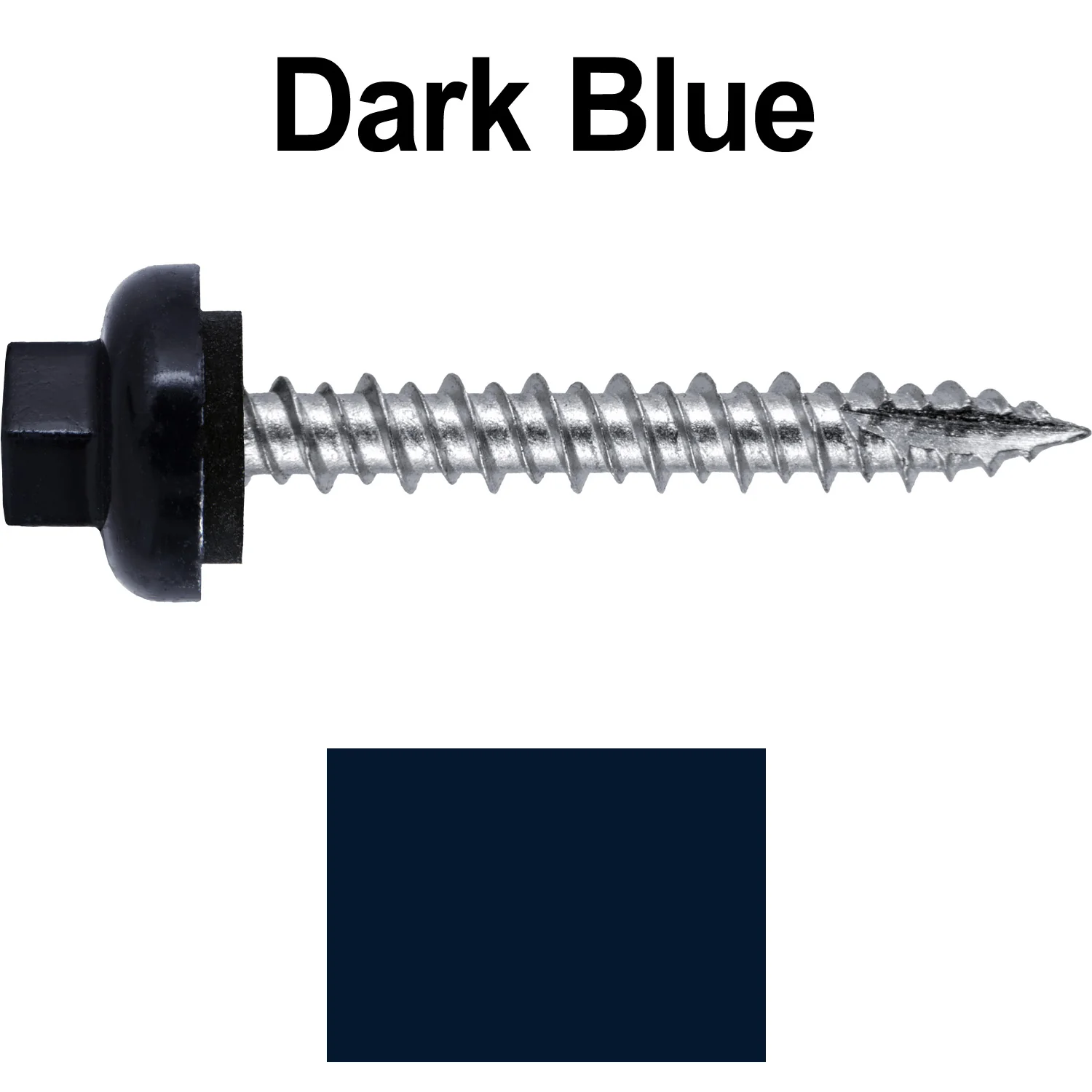 10 X 1-1/2" HI-LO Zinc Aluminum Cap Metal Roofing Screws - Hex Washer Head - Self starting/self tapping - EPDM washer. Colored head. - Image 76