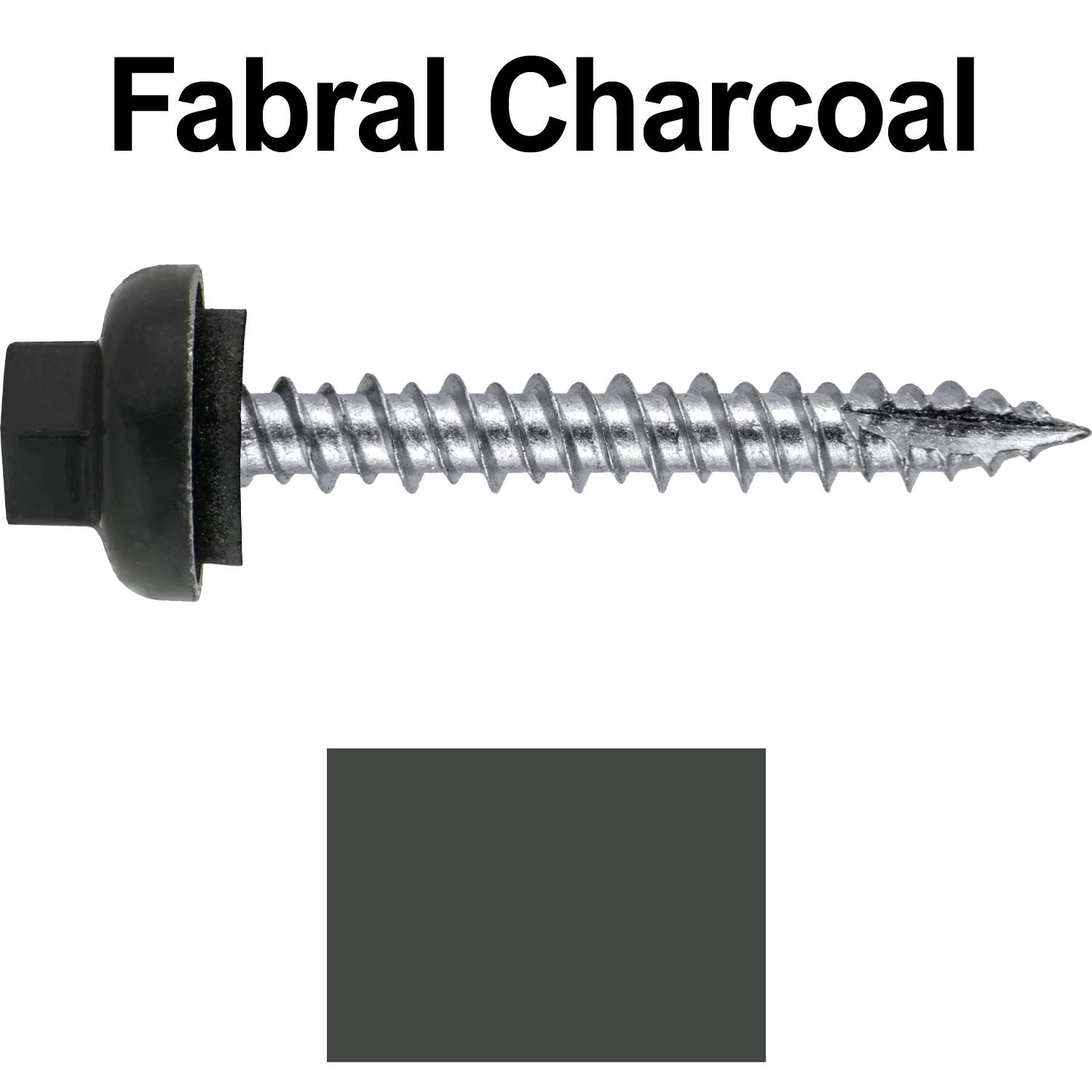 10 X 1-1/2" HI-LO Zinc Aluminum Cap Metal Roofing Screws - Hex Washer Head - Self starting/self tapping - EPDM washer. Colored head. - Image 86