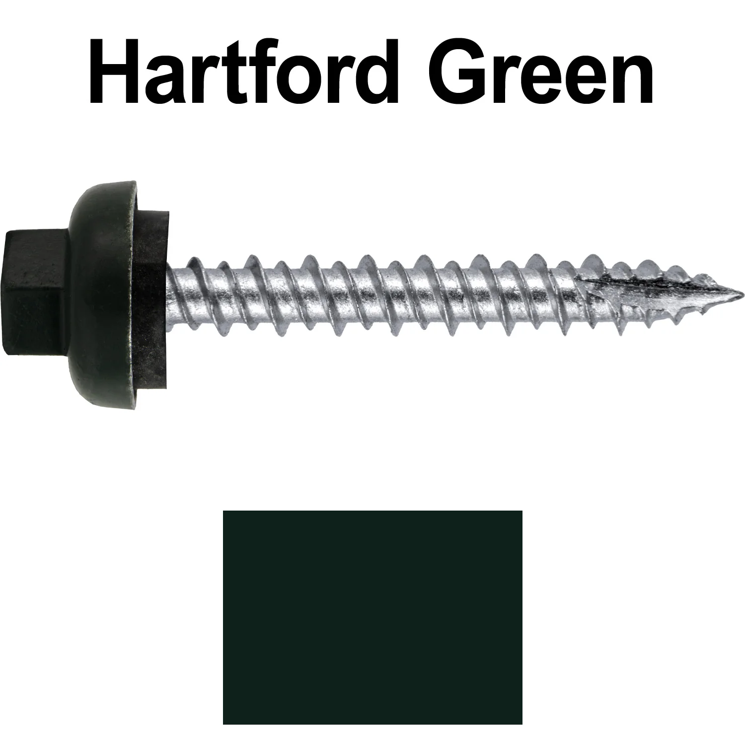 10 X 1-1/2" HI-LO Zinc Aluminum Cap Metal Roofing Screws - Hex Washer Head - Self starting/self tapping - EPDM washer. Colored head. - Image 90