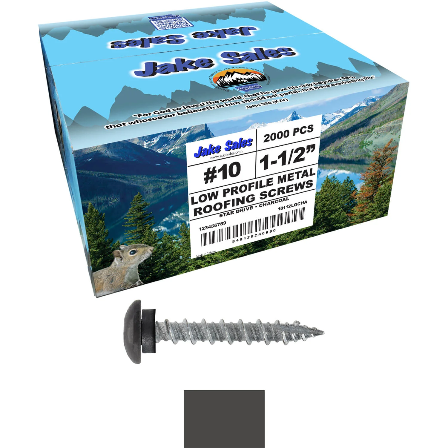 10 x 1-1/2” LOW PROFILE Star Head Roofing Screws - HI-LO Thread - Metal To Wood - T25 Torx Drive Head - EPDM washer - Image 66