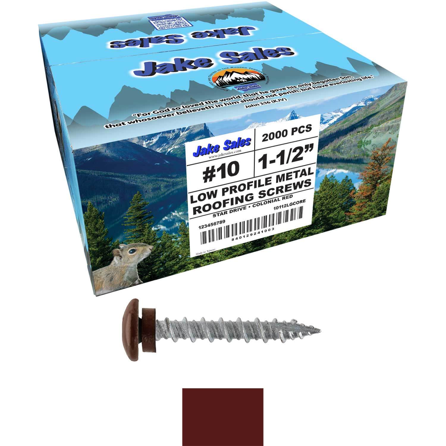 10 x 1-1/2” LOW PROFILE Star Head Roofing Screws - HI-LO Thread - Metal To Wood - T25 Torx Drive Head - EPDM washer - Image 69
