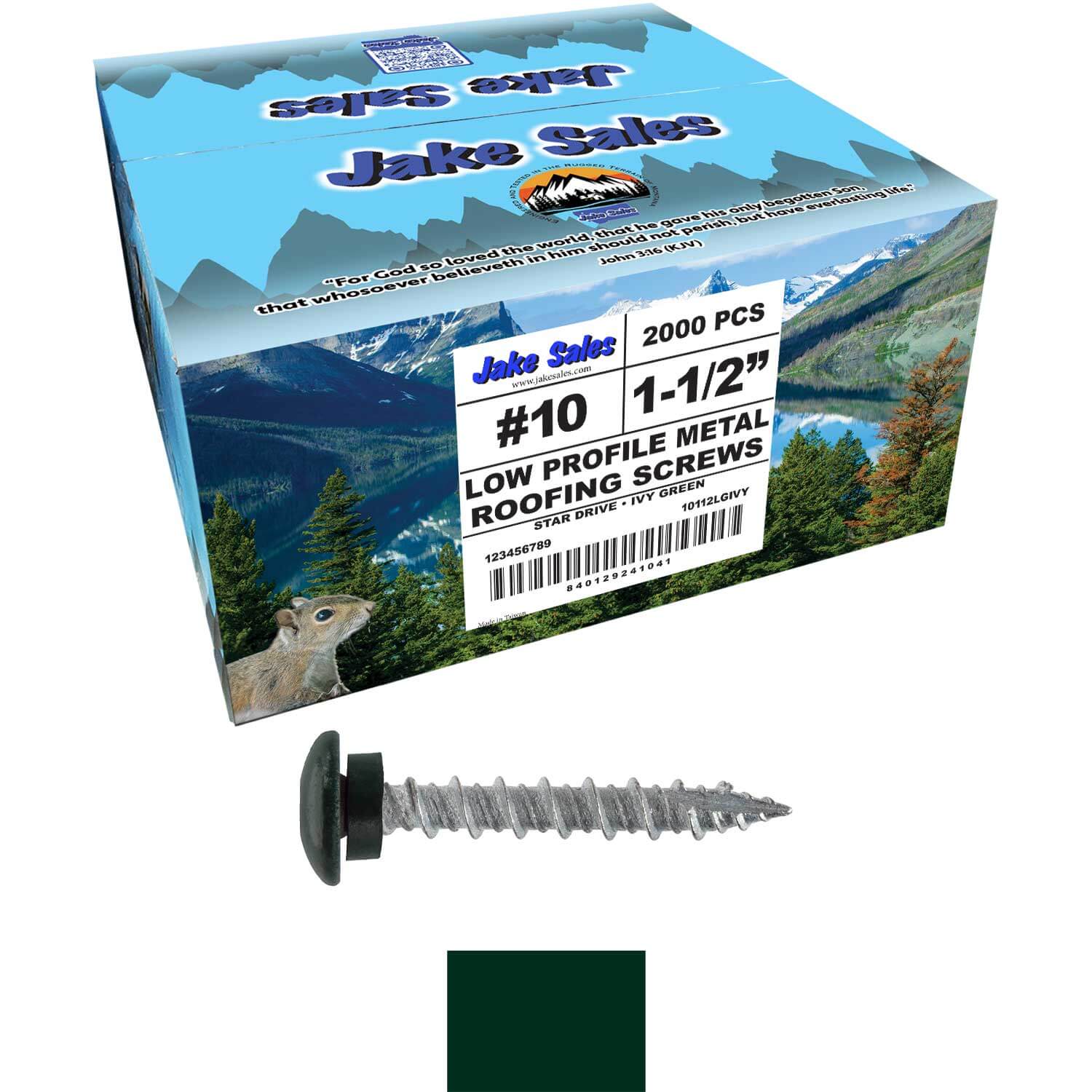 10 x 1-1/2” LOW PROFILE Star Head Roofing Screws - HI-LO Thread - Metal To Wood - T25 Torx Drive Head - EPDM washer - Image 97
