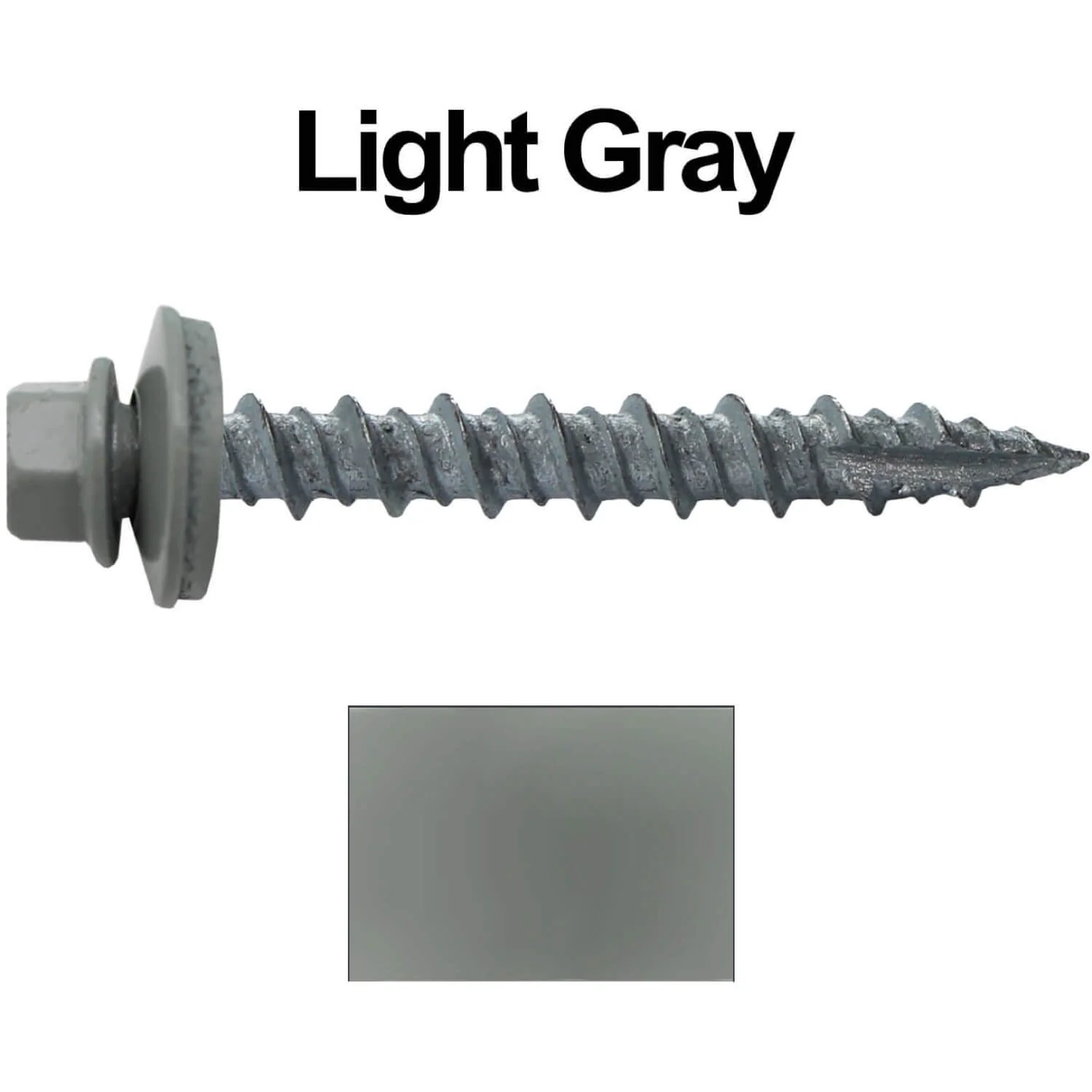 #10 x 1-1/2" Metal ROOFING SCREWS - Hex Washer Head - Self starting/self tapping - EPDM washer. Colored head. - Image 12