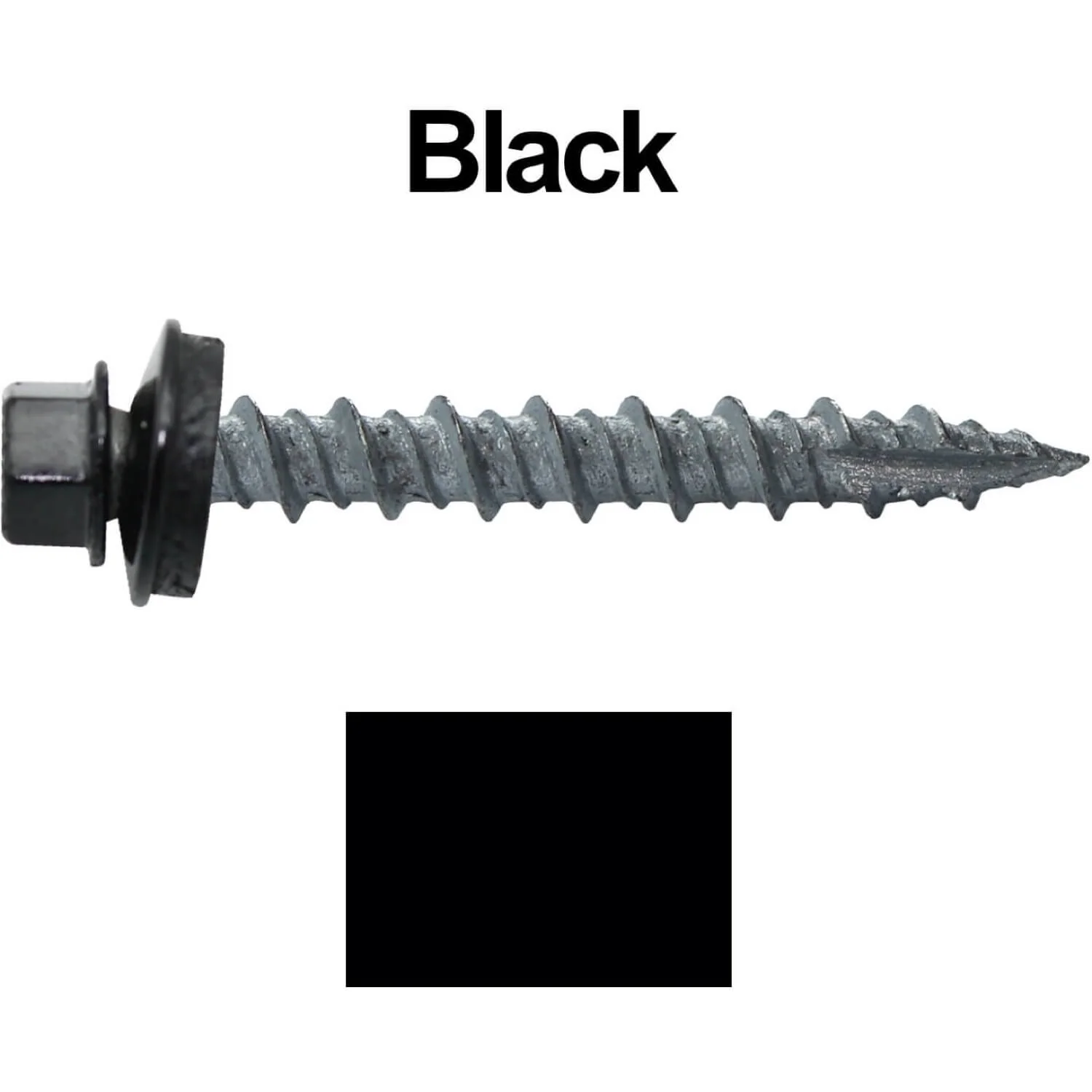 #10 x 1-1/2" Metal ROOFING SCREWS - Hex Washer Head - Self starting/self tapping - EPDM washer. Colored head. - Image 13