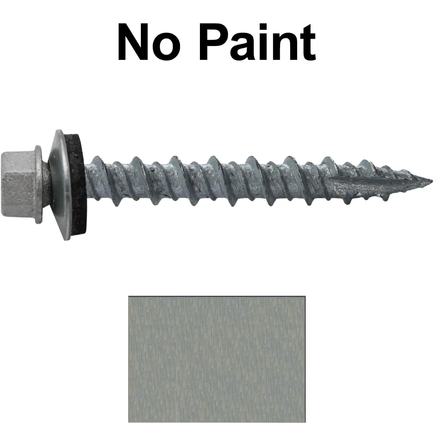 #10 x 1-1/2" Metal ROOFING SCREWS - Hex Washer Head - Self starting/self tapping - EPDM washer. Colored head. - Image 14