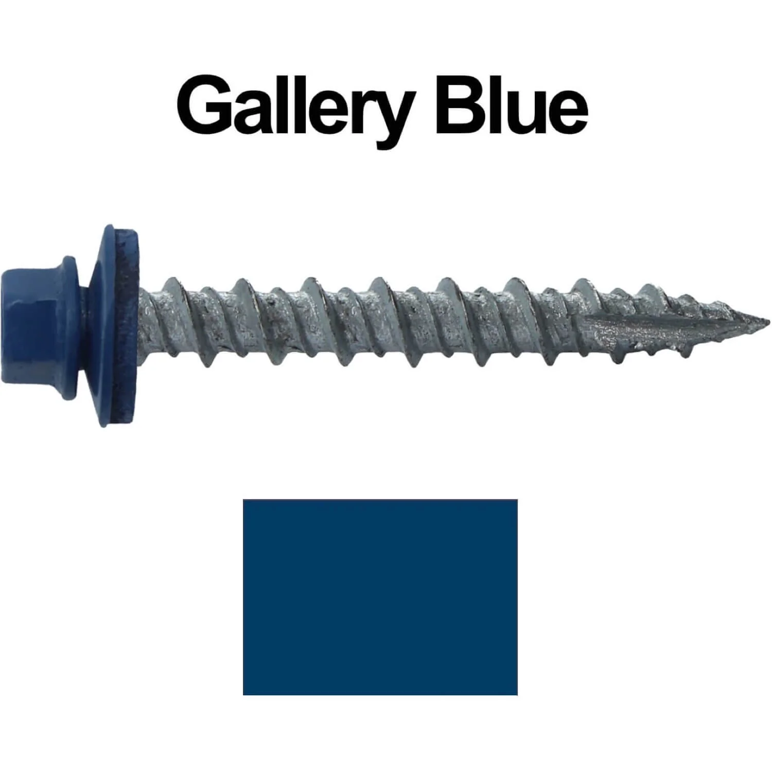 #10 x 1-1/2" Metal ROOFING SCREWS - Hex Washer Head - Self starting/self tapping - EPDM washer. Colored head. - Image 19
