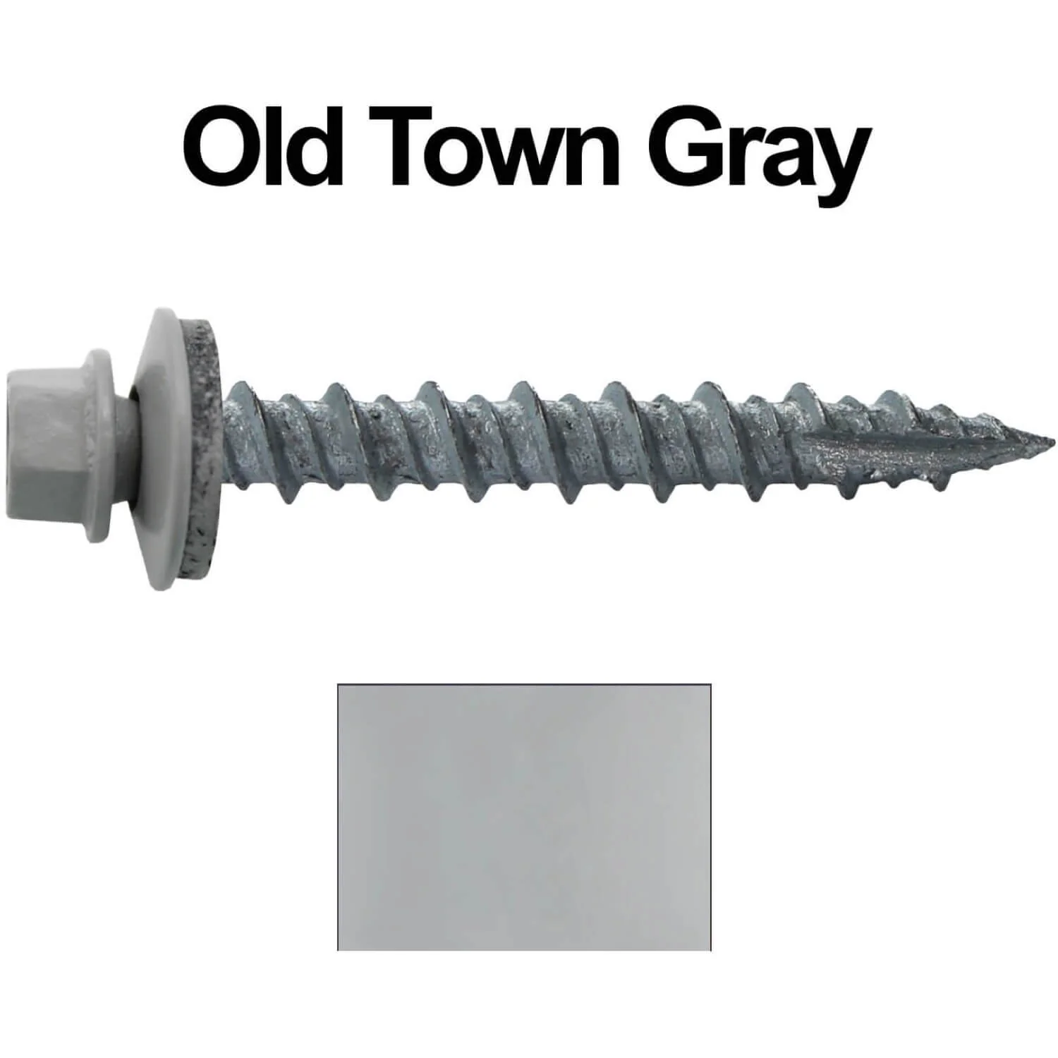 #10 x 1-1/2" Metal ROOFING SCREWS - Hex Washer Head - Self starting/self tapping - EPDM washer. Colored head. - Image 35