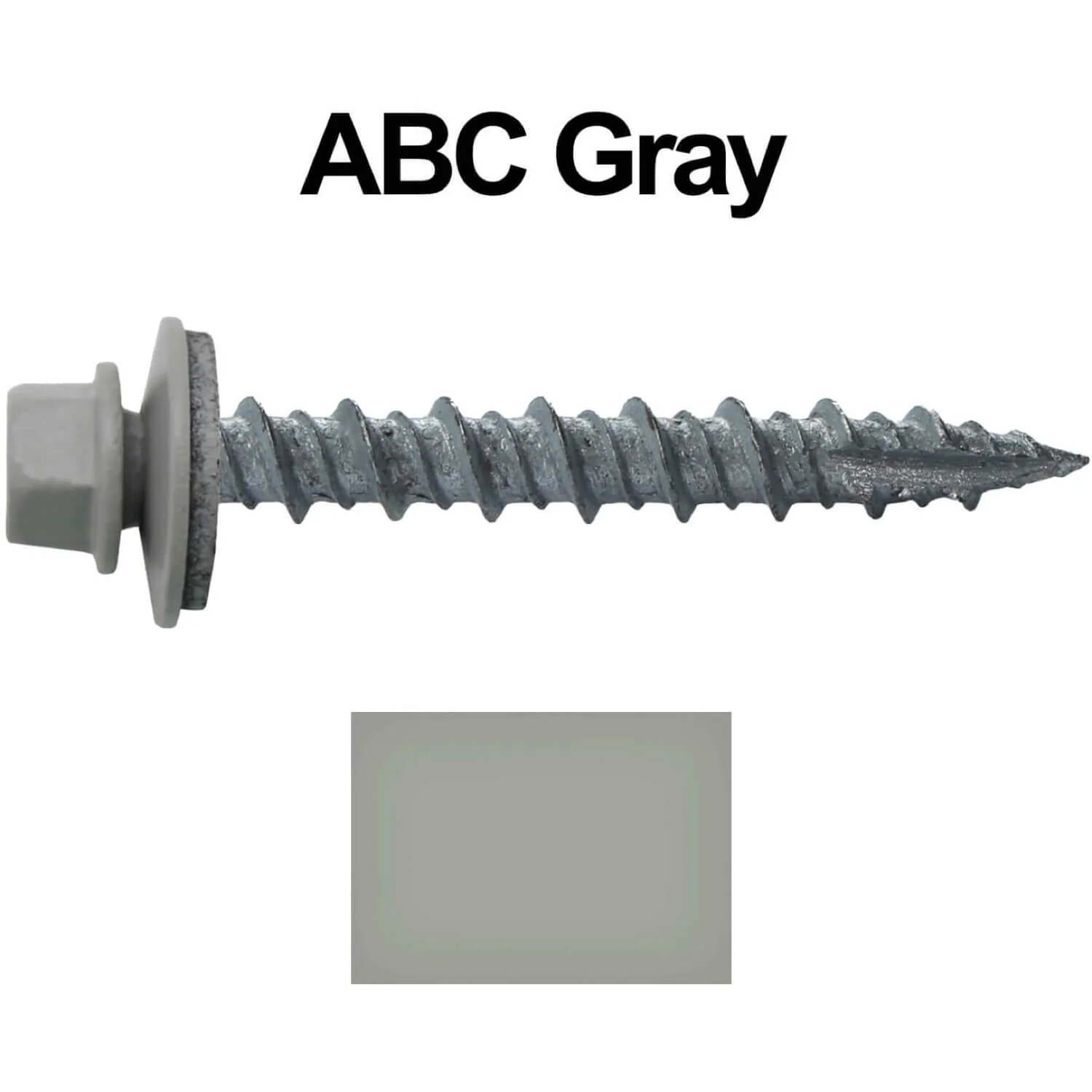 #10 x 1-1/2" Metal ROOFING SCREWS - Hex Washer Head - Self starting/self tapping - EPDM washer. Colored head. - Image 37