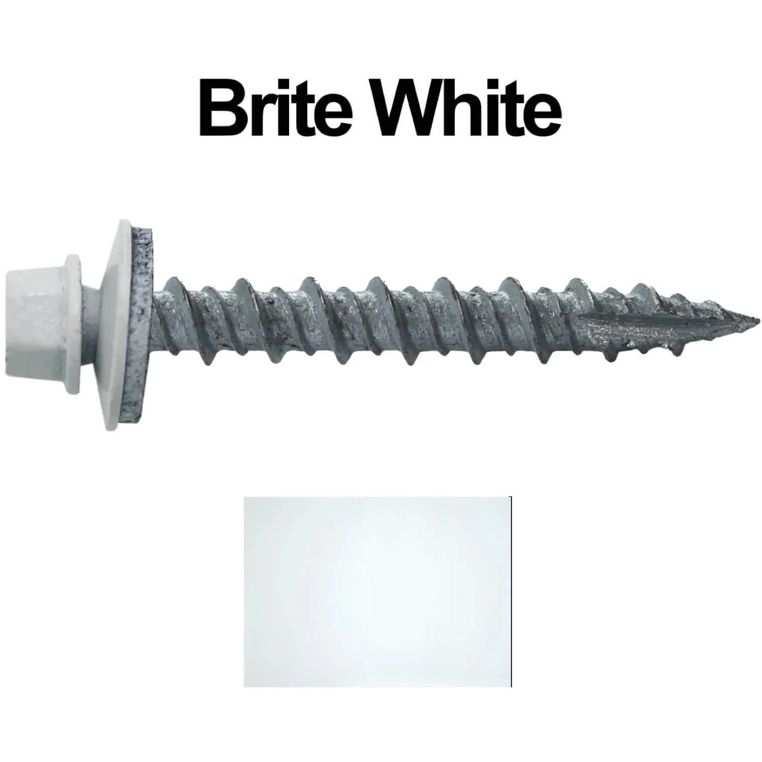 #10 x 1-1/2" Metal ROOFING SCREWS - Hex Washer Head - Self starting/self tapping - EPDM washer. Colored head. - Image 7