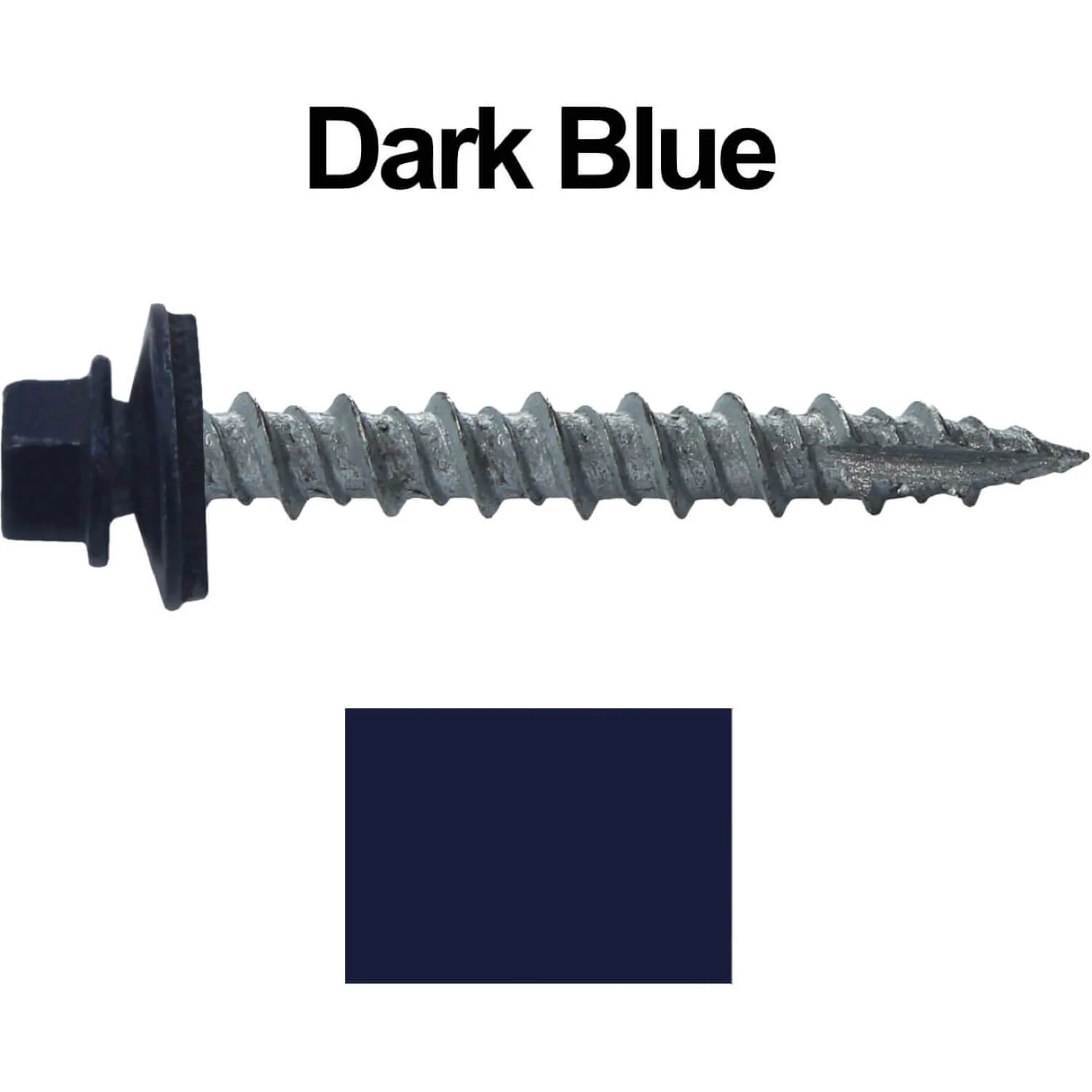 #10 x 1-1/2" Metal ROOFING SCREWS - Hex Washer Head - Self starting/self tapping - EPDM washer. Colored head. - Image 83