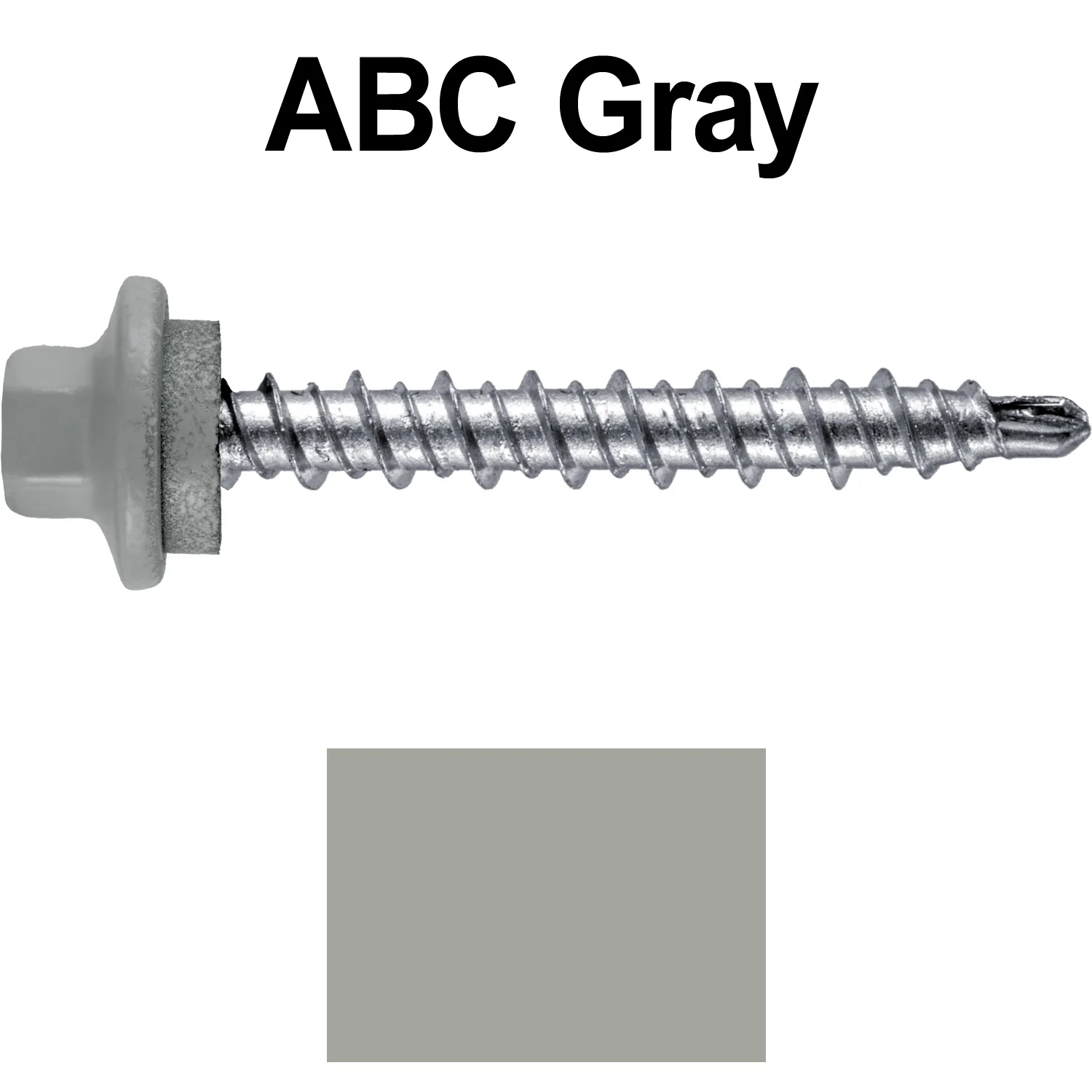 #10 x 1-1/2" Stainless Steel Mini Driller Sheet Metal Roofing Screw - Hex Washer Cap - Self starting metal to wood siding screws - EPDM washer. Colored head. - Image 7