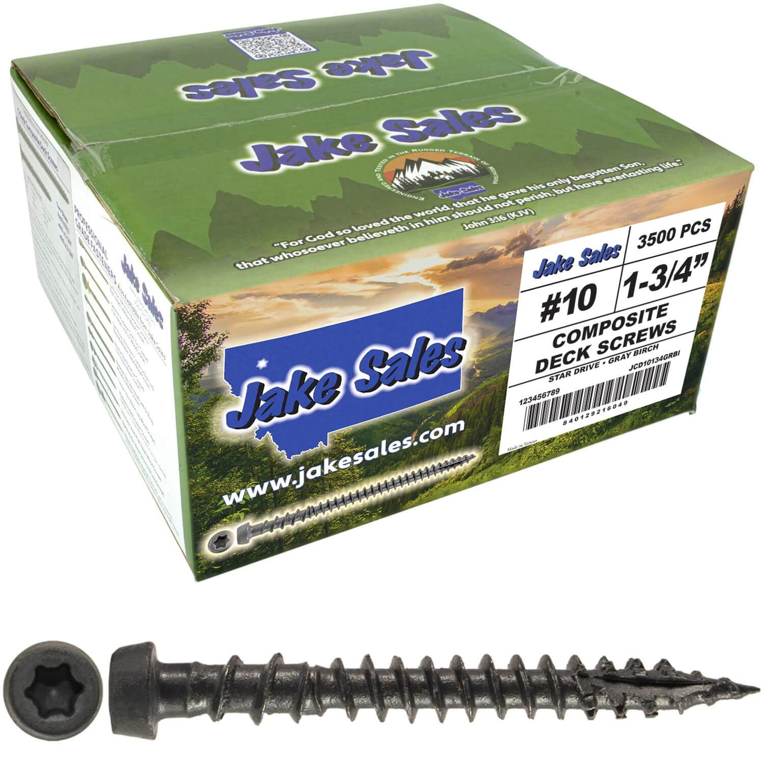 #10 x 1-3/4" Colored Composite Decking Wood Screws with Torx/Star Drive Head (T20 Bit), Exterior Coated, Compatible with Pressure Treated and ACQ Lumber - Image 102
