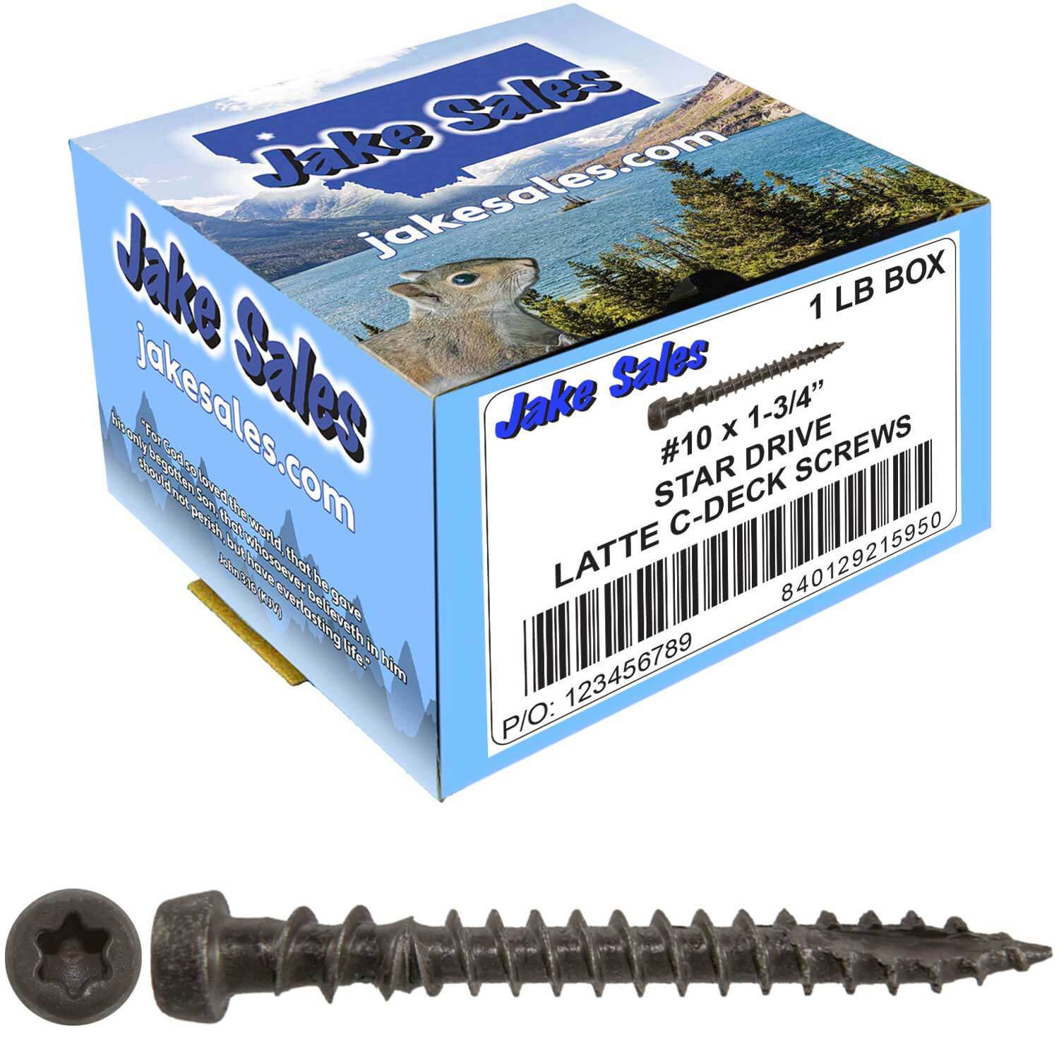 #10 x 1-3/4" Colored Composite Decking Wood Screws with Torx/Star Drive Head (T20 Bit), Exterior Coated, Compatible with Pressure Treated and ACQ Lumber - Image 111