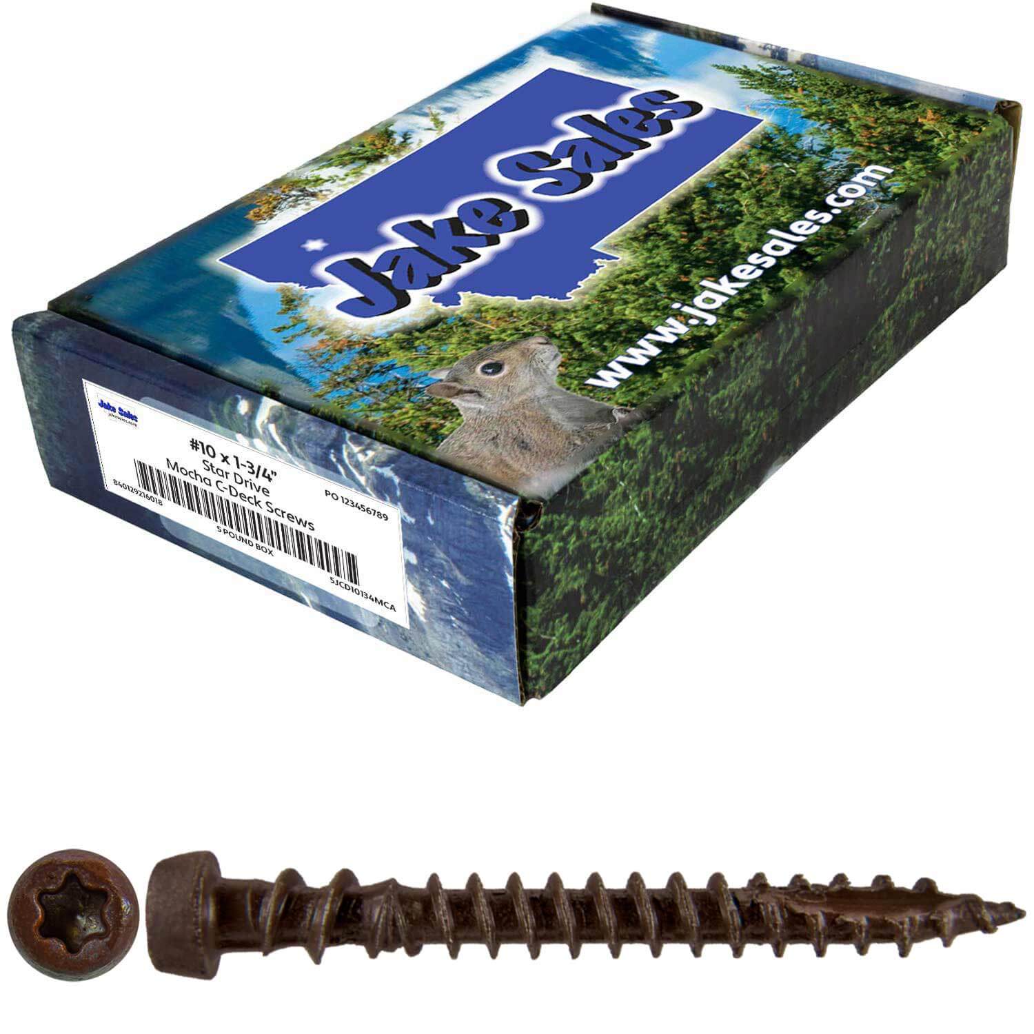 #10 x 1-3/4" Colored Composite Decking Wood Screws with Torx/Star Drive Head (T20 Bit), Exterior Coated, Compatible with Pressure Treated and ACQ Lumber - Image 117