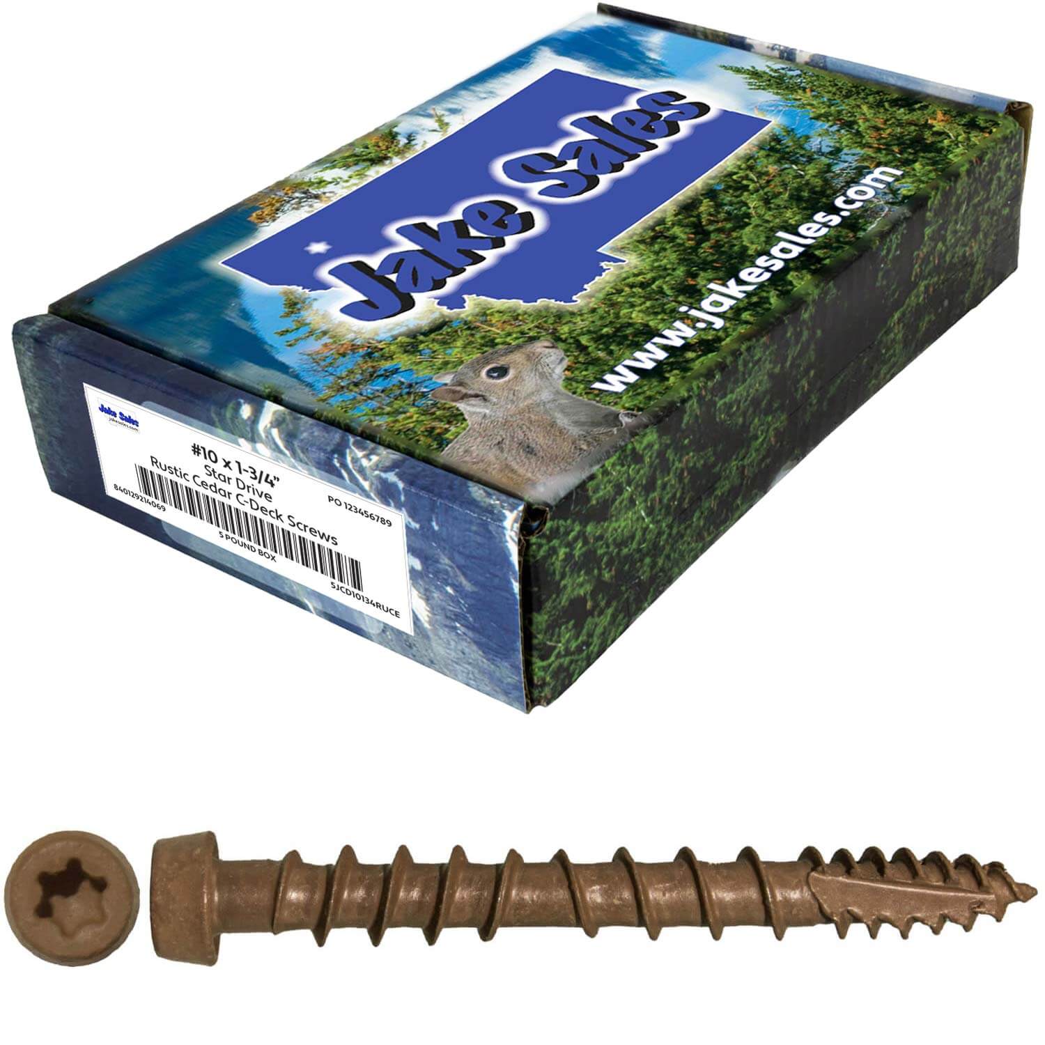 #10 x 1-3/4" Colored Composite Decking Wood Screws with Torx/Star Drive Head (T20 Bit), Exterior Coated, Compatible with Pressure Treated and ACQ Lumber - Image 138