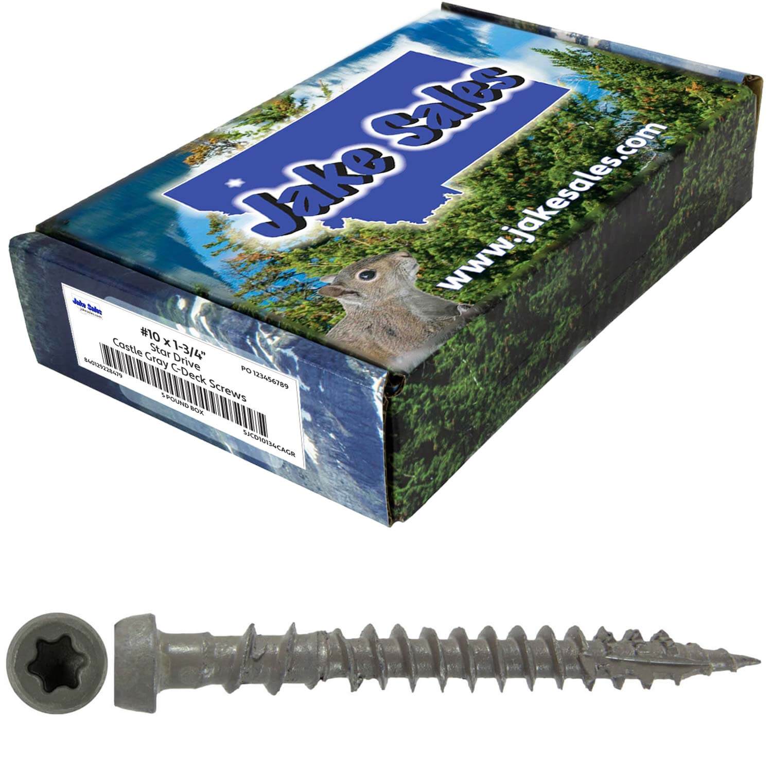 #10 x 1-3/4" Colored Composite Decking Wood Screws with Torx/Star Drive Head (T20 Bit), Exterior Coated, Compatible with Pressure Treated and ACQ Lumber - Image 146