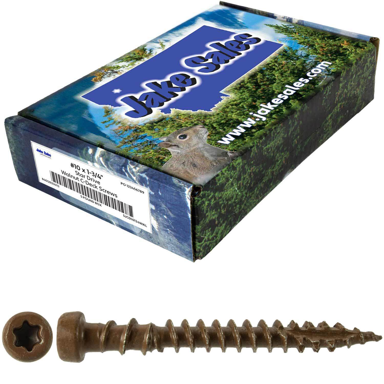 #10 x 1-3/4" Colored Composite Decking Wood Screws with Torx/Star Drive Head (T20 Bit), Exterior Coated, Compatible with Pressure Treated and ACQ Lumber - Image 235