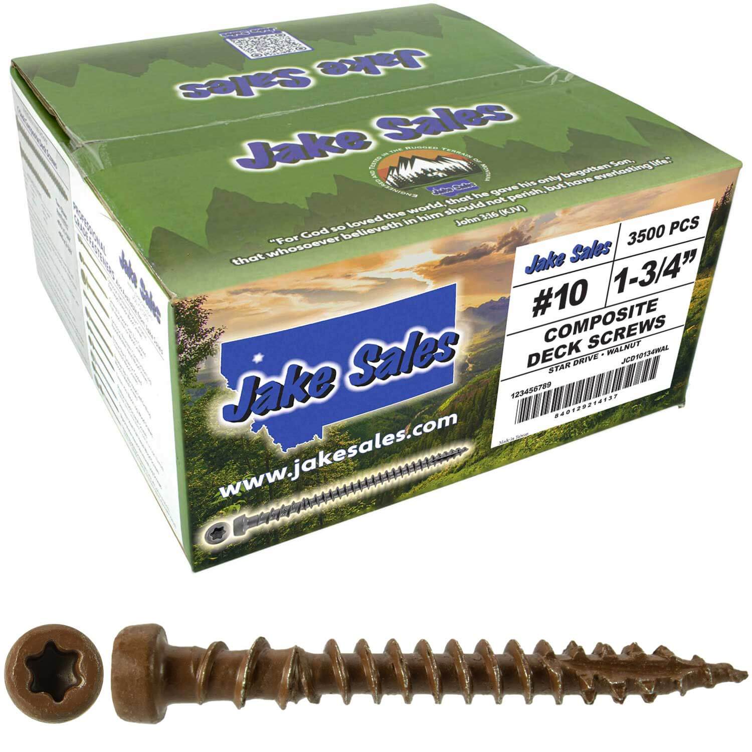#10 x 1-3/4" Colored Composite Decking Wood Screws with Torx/Star Drive Head (T20 Bit), Exterior Coated, Compatible with Pressure Treated and ACQ Lumber - Image 32