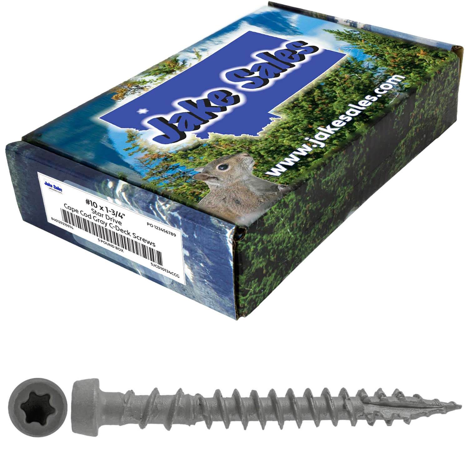 #10 x 1-3/4" Colored Composite Decking Wood Screws with Torx/Star Drive Head (T20 Bit), Exterior Coated, Compatible with Pressure Treated and ACQ Lumber - Image 36
