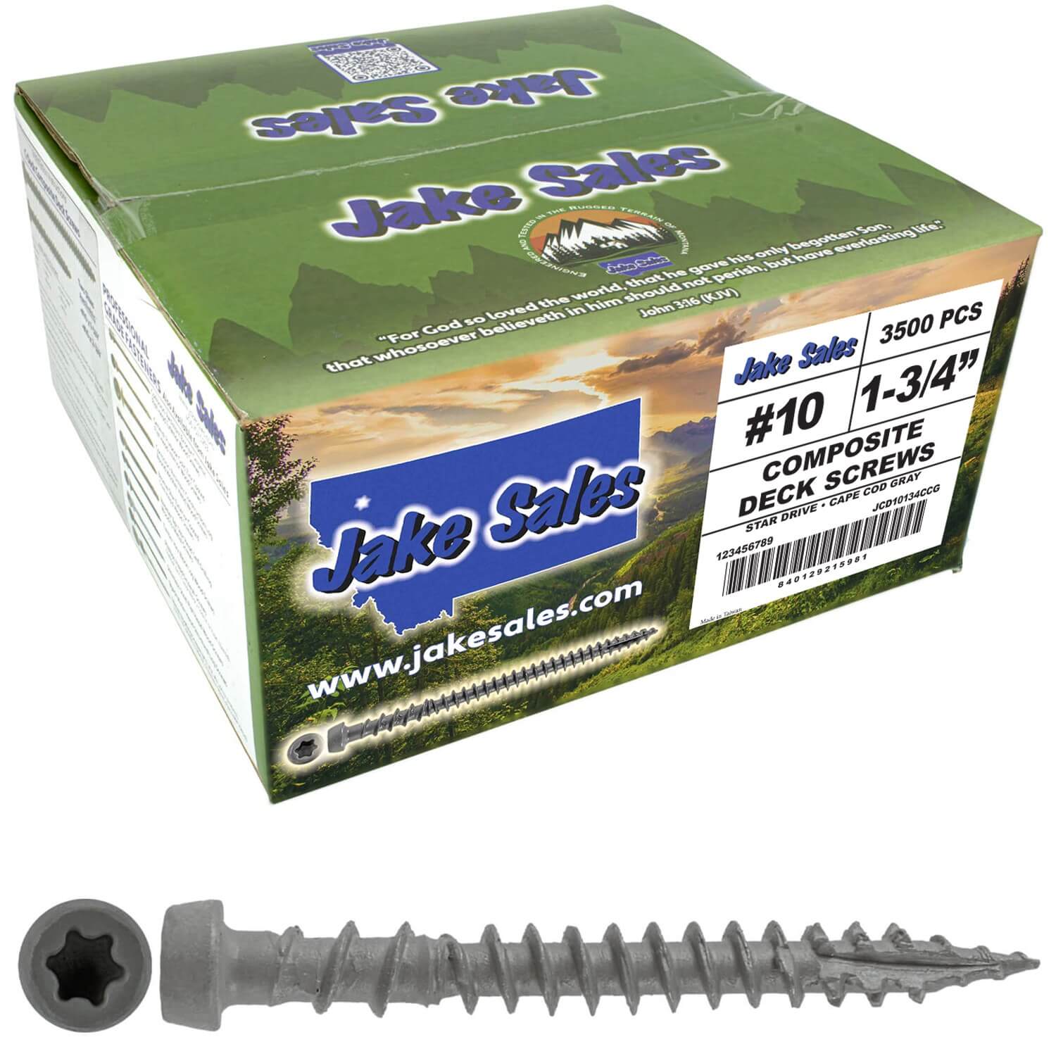 #10 x 1-3/4" Colored Composite Decking Wood Screws with Torx/Star Drive Head (T20 Bit), Exterior Coated, Compatible with Pressure Treated and ACQ Lumber - Image 80
