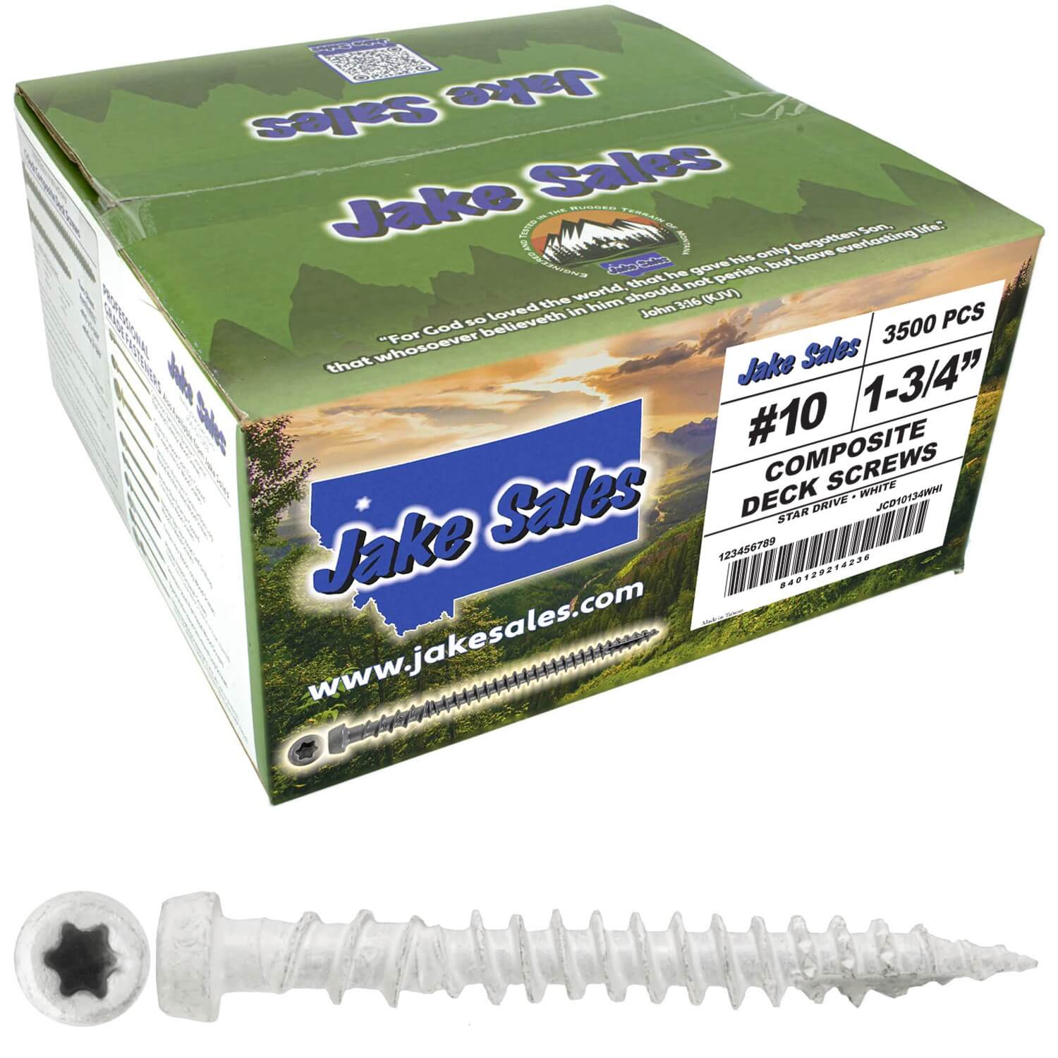 #10 x 1-3/4" Colored Composite Decking Wood Screws with Torx/Star Drive Head (T20 Bit), Exterior Coated, Compatible with Pressure Treated and ACQ Lumber - Image 92