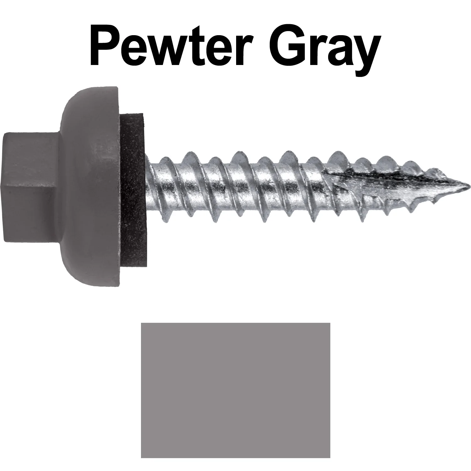 #10 X 1" HI-LO Zinc Aluminum Cap Metal Roofing Screws - Hex Washer Head - Self starting/self tapping - EPDM washer. Colored head. - Image 114