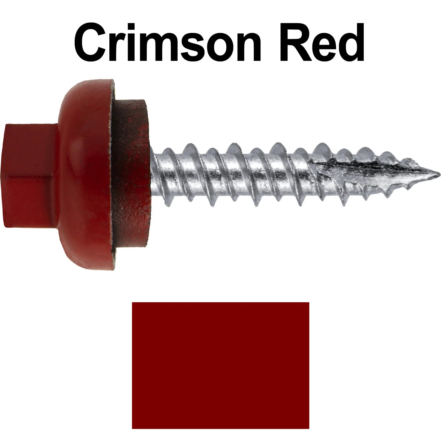 #10 X 1" HI-LO Zinc Aluminum Cap Metal Roofing Screws - Hex Washer Head - Self starting/self tapping - EPDM washer. Colored head. - Image 18
