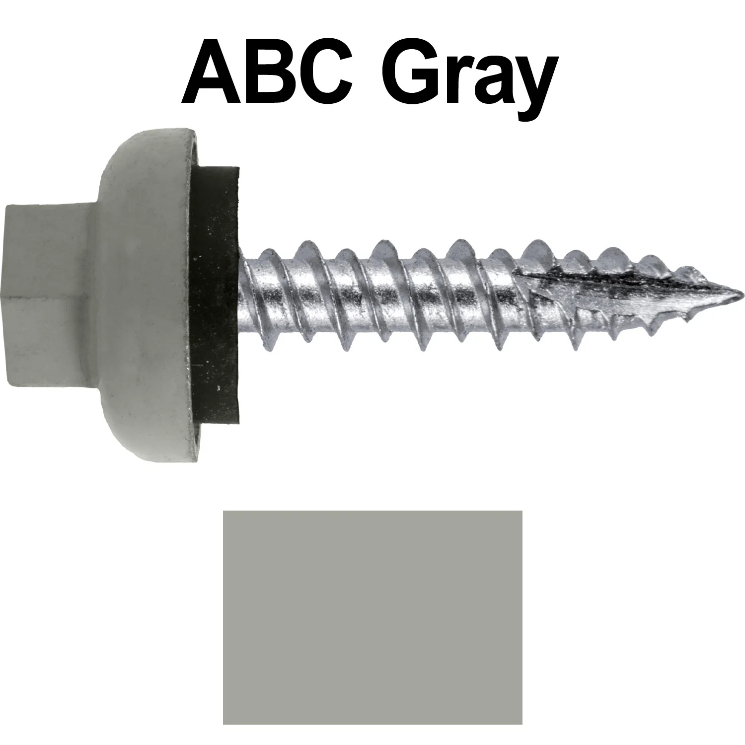 #10 X 1" HI-LO Zinc Aluminum Cap Metal Roofing Screws - Hex Washer Head - Self starting/self tapping - EPDM washer. Colored head. - Image 48