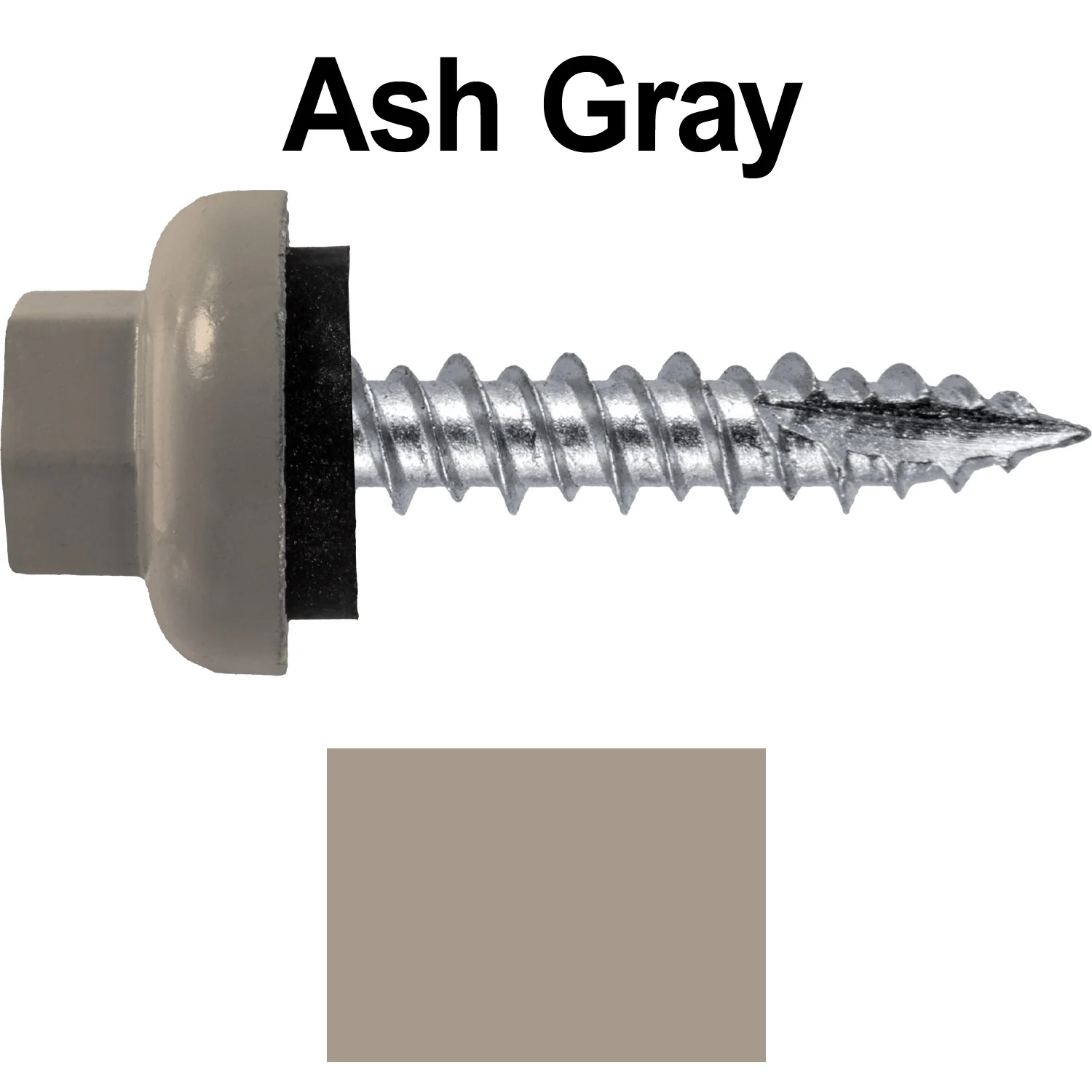 #10 X 1" HI-LO Zinc Aluminum Cap Metal Roofing Screws - Hex Washer Head - Self starting/self tapping - EPDM washer. Colored head. - Image 52