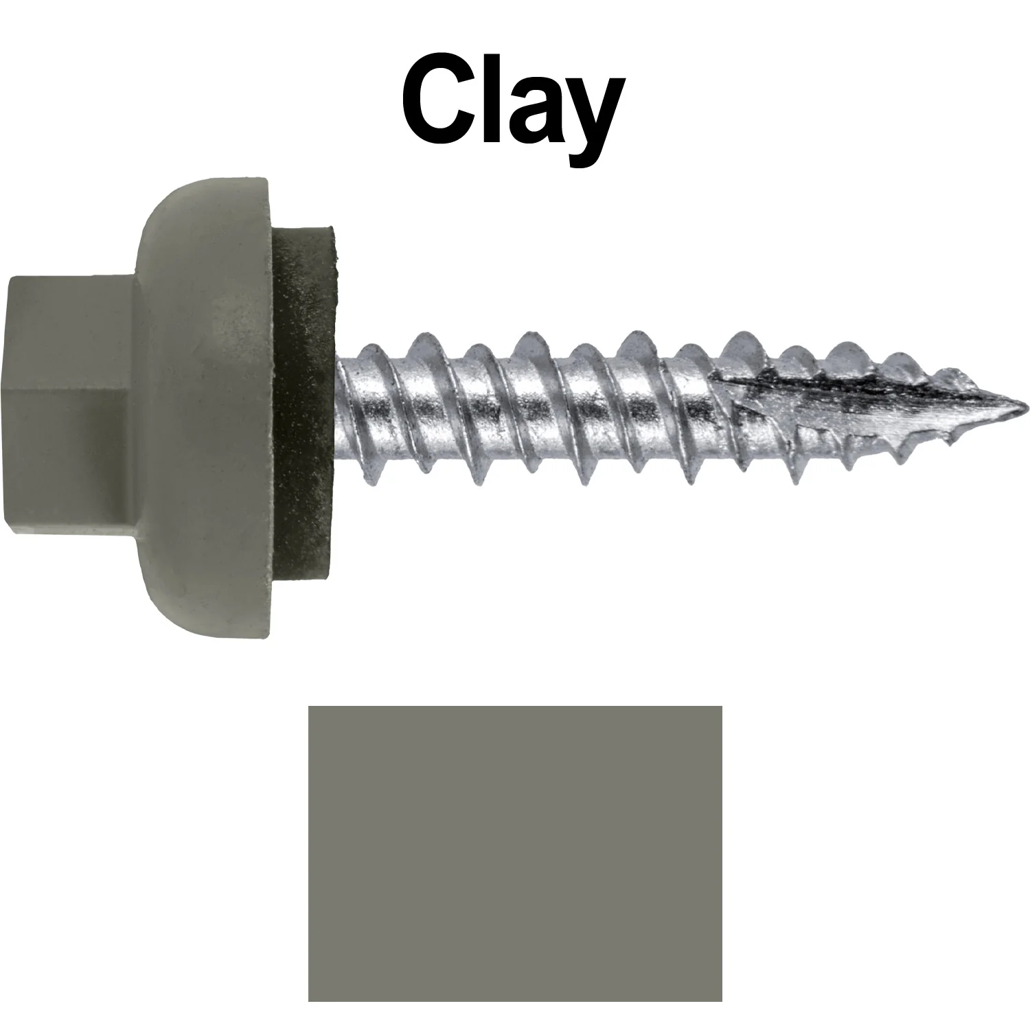 #10 X 1" HI-LO Zinc Aluminum Cap Metal Roofing Screws - Hex Washer Head - Self starting/self tapping - EPDM washer. Colored head. - Image 67