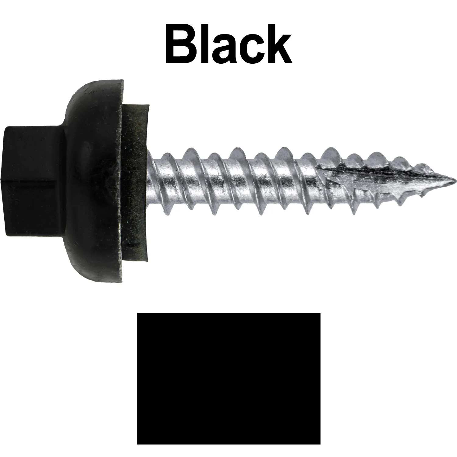 #10 X 1" HI-LO Zinc Aluminum Cap Metal Roofing Screws - Hex Washer Head - Self starting/self tapping - EPDM washer. Colored head. - Image 8