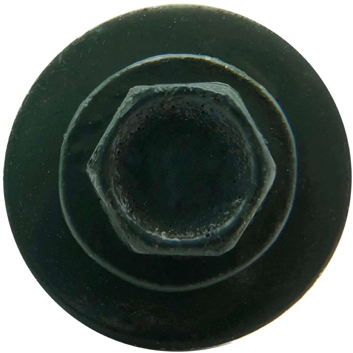 #10 X 1" HI-LO Zinc Aluminum Cap Metal Roofing Screws - Hex Washer Head - Self starting/self tapping - EPDM washer. Colored head. - Image 84