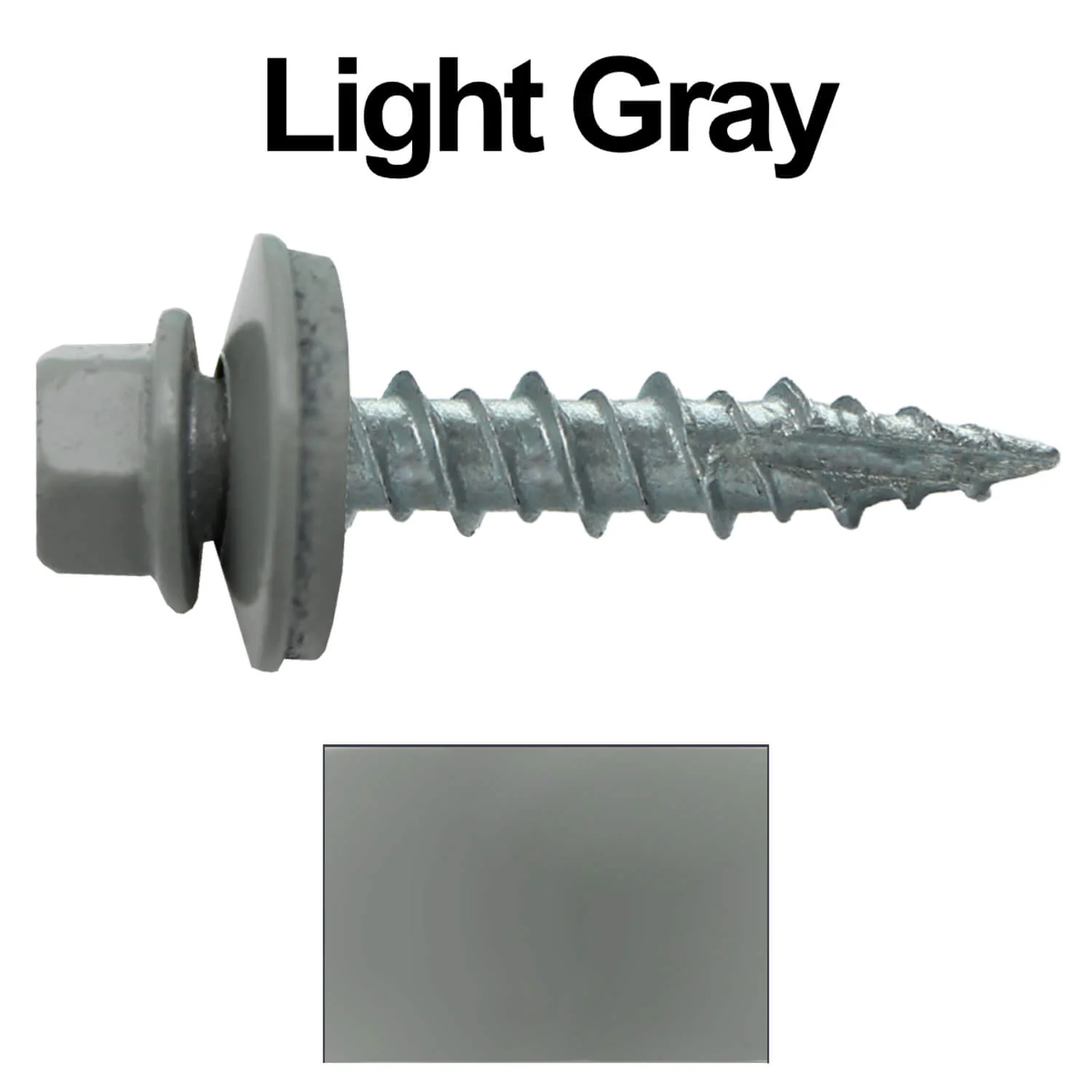 #10 x 1" Metal ROOFING SCREWS - Hex Washer Head - Self starting/self tapping - EPDM washer. Colored head. - Image 12