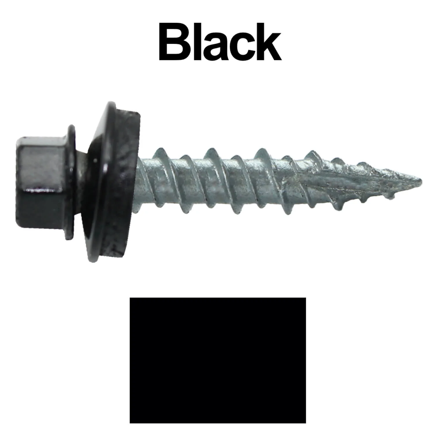 #10 x 1" Metal ROOFING SCREWS - Hex Washer Head - Self starting/self tapping - EPDM washer. Colored head. - Image 13