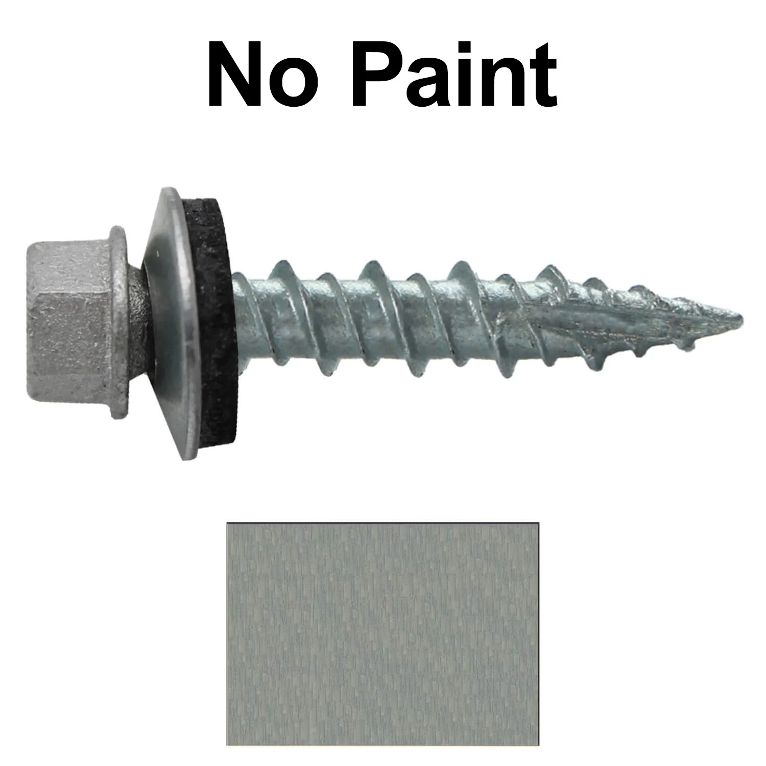 #10 x 1" Metal ROOFING SCREWS - Hex Washer Head - Self starting/self tapping - EPDM washer. Colored head. - Image 14