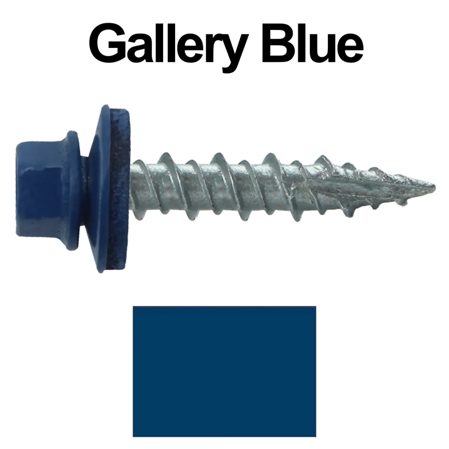 #10 x 1" Metal ROOFING SCREWS - Hex Washer Head - Self starting/self tapping - EPDM washer. Colored head. - Image 21